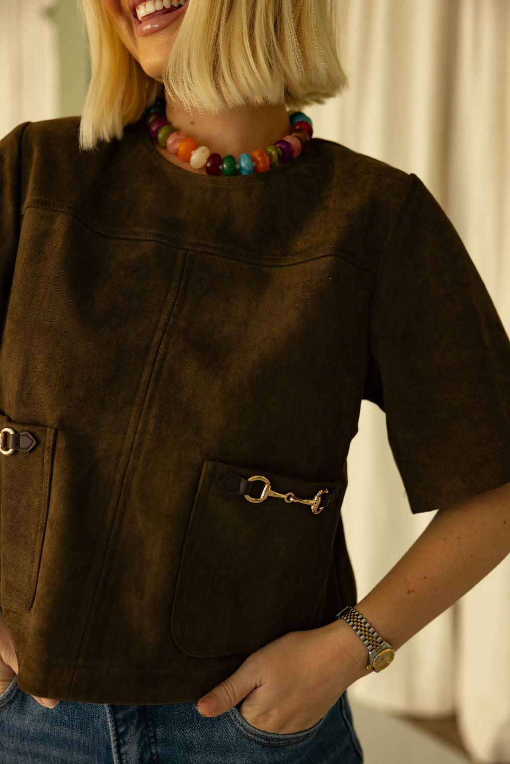 The Riding Club Top - Brown