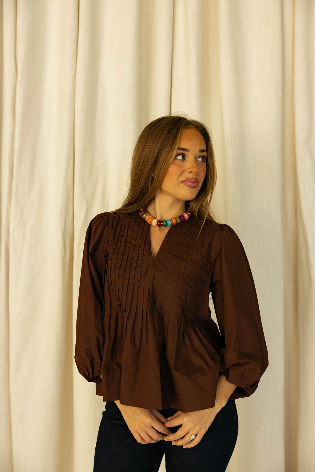 The Chocolate Pleats Top
