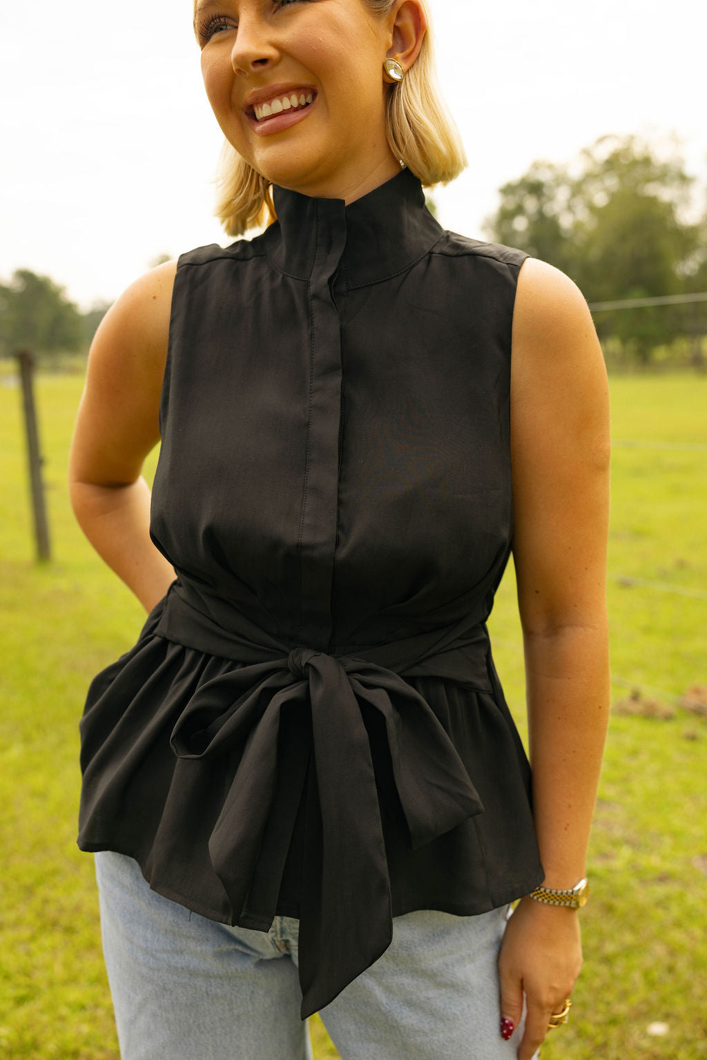 Tied to Perfection Top - Black