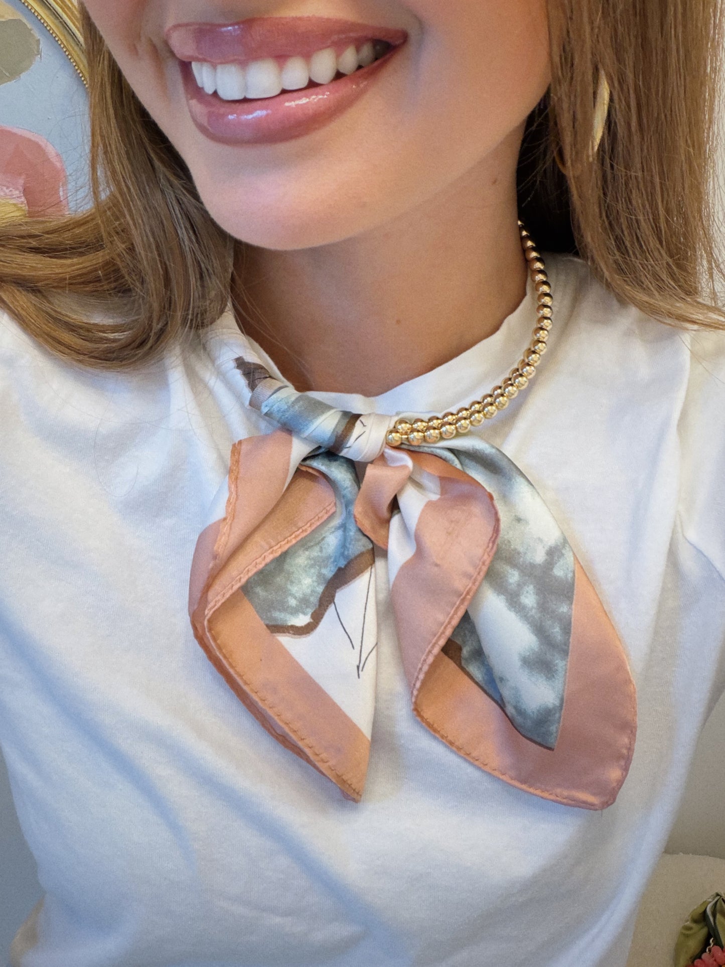 Scarfed & Styled Necklace - Brown