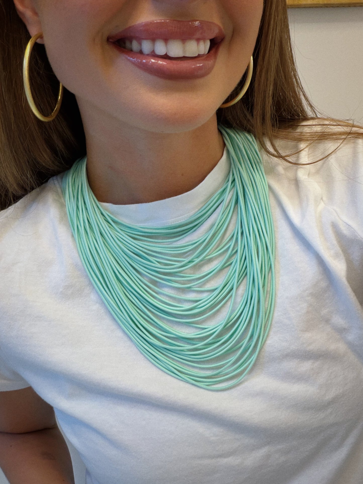 Cord Necklace - Mint Green