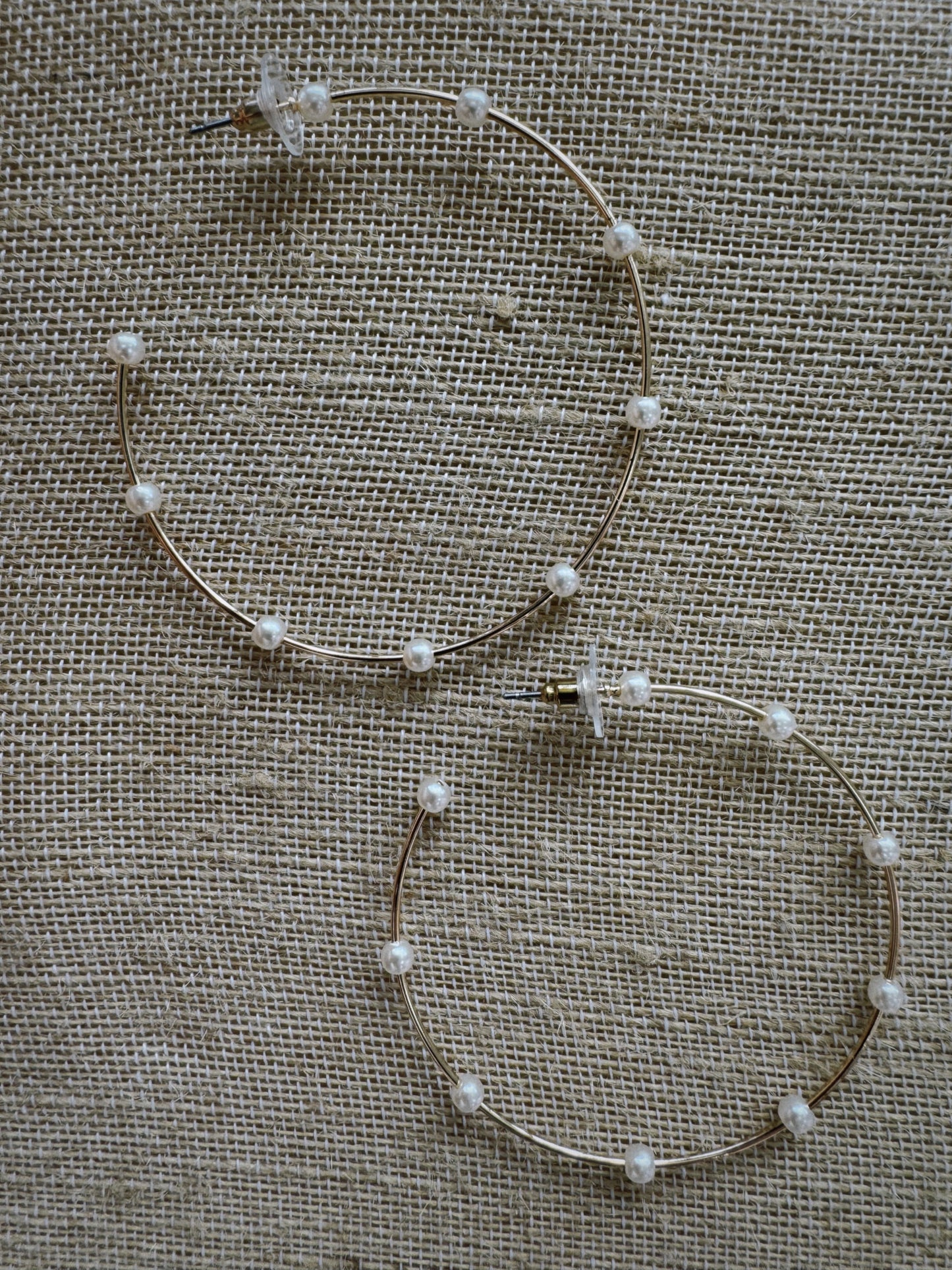 Pearl Hoop Earrings