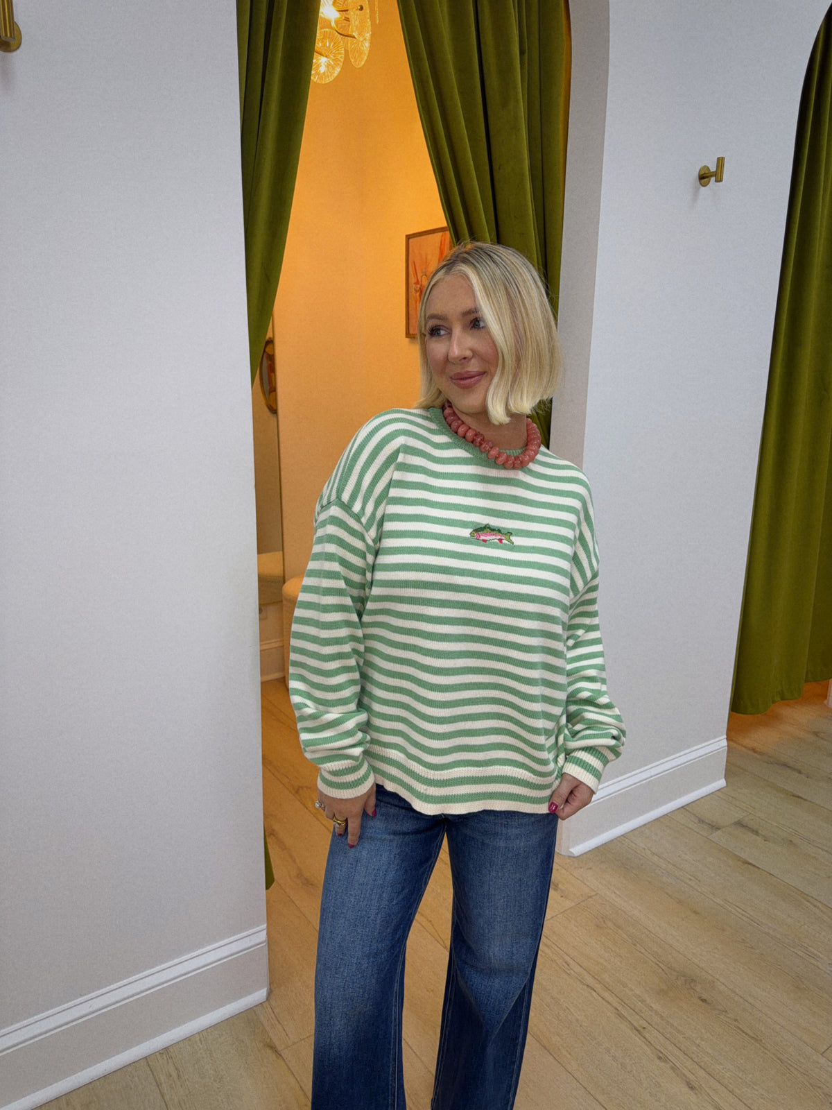 Off The Hook Sweater - Green