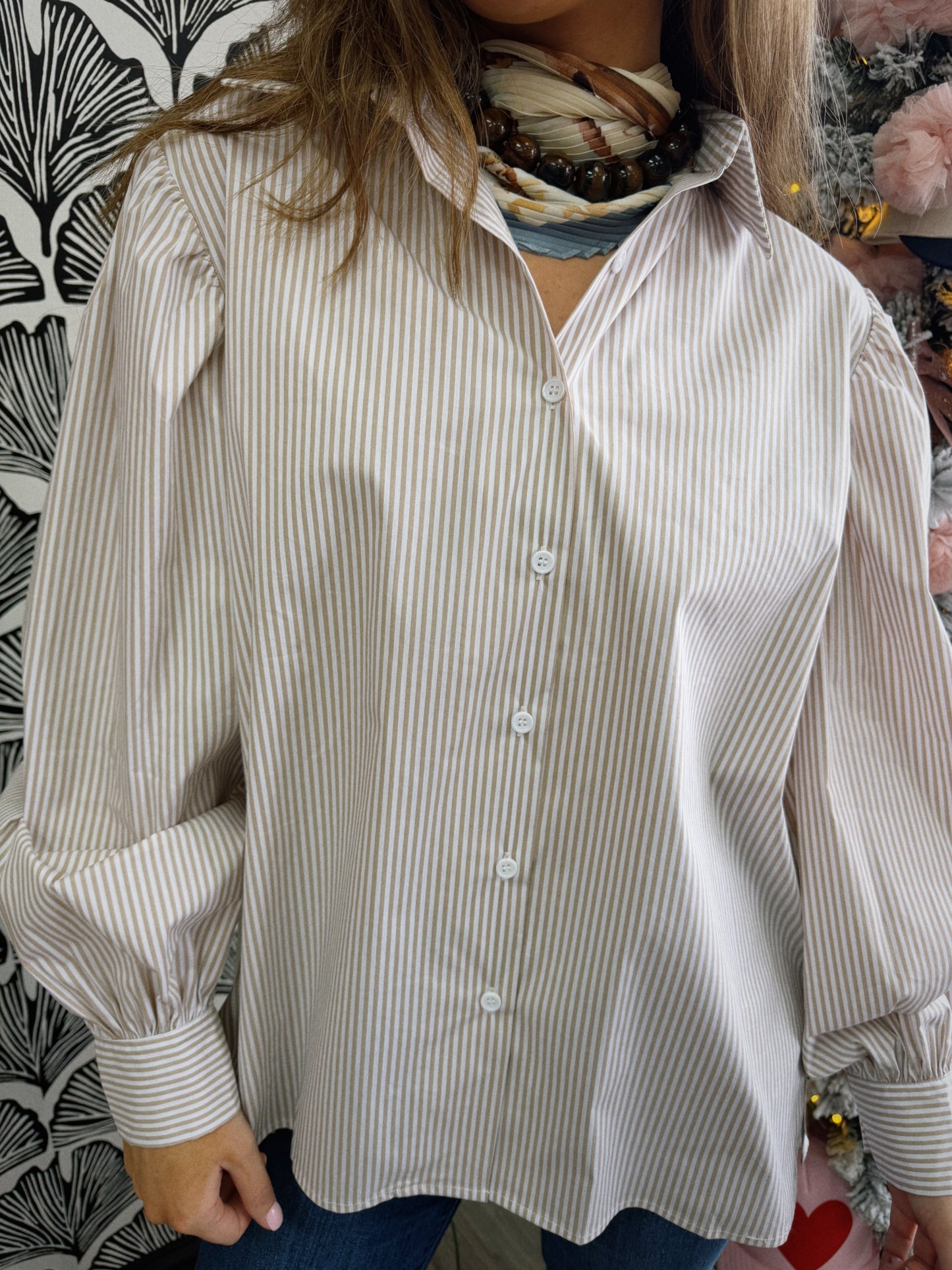 Eve Striped Puff Sleeve Top