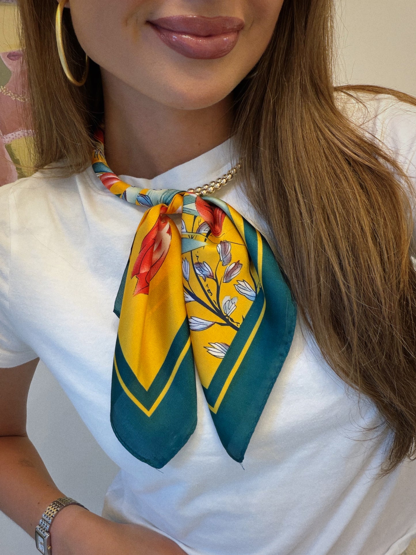 Scarfed & Styled Necklace - Dark Green
