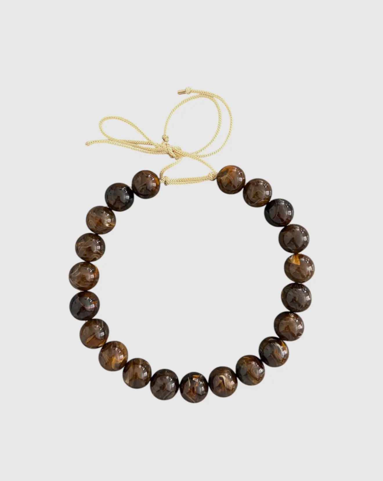 Chunky Beaded Necklace - Chocolate