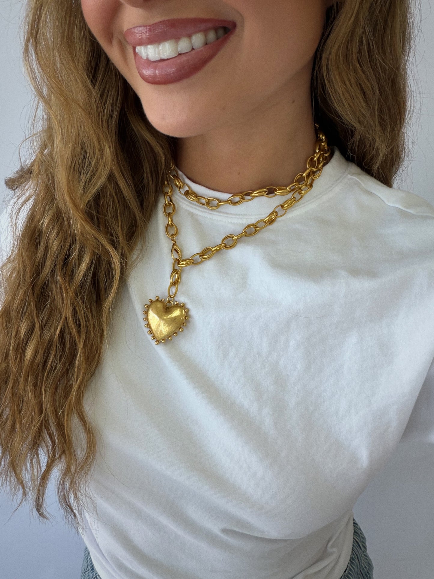 Touchdown Heart Wrap Necklace