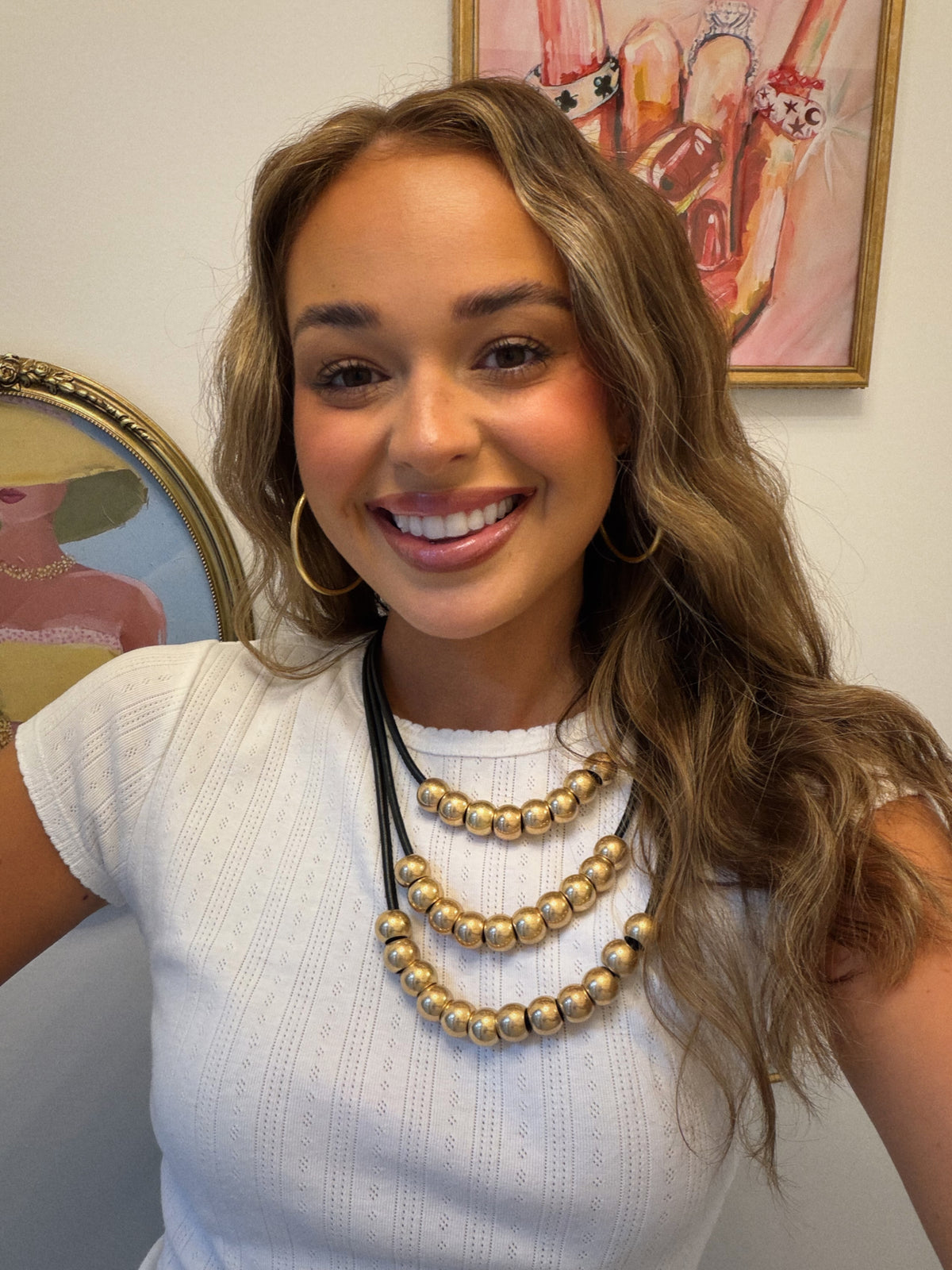 Gilded Glow Necklace - Black