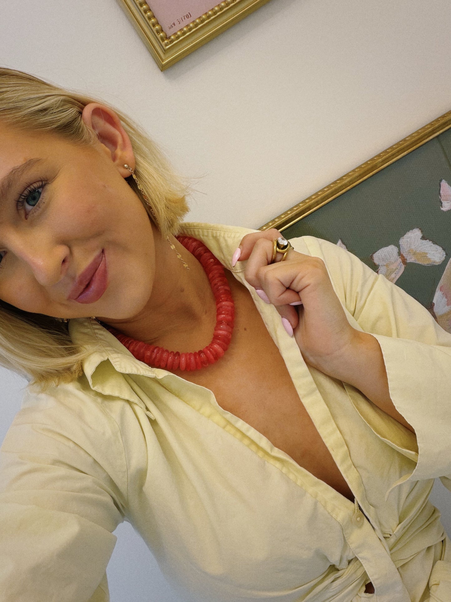 The Effortless Edge Necklace - Pink