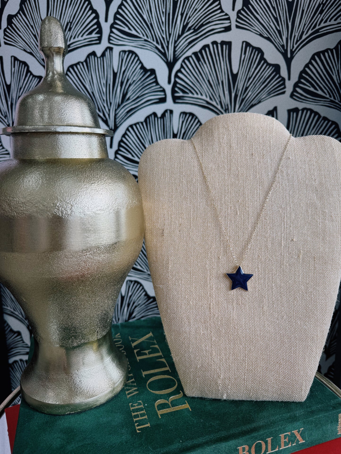 Navy Star Necklace