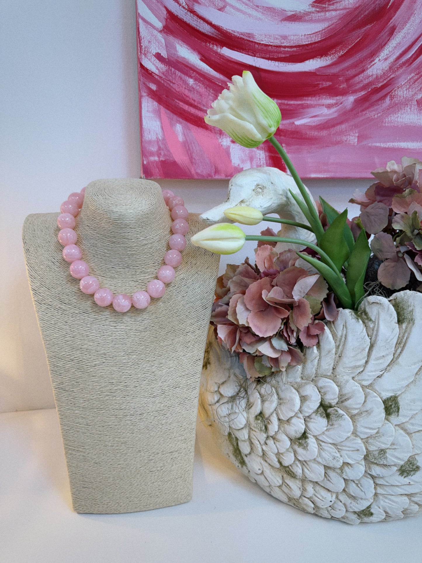 Big Attitude Necklace - Baby Pink