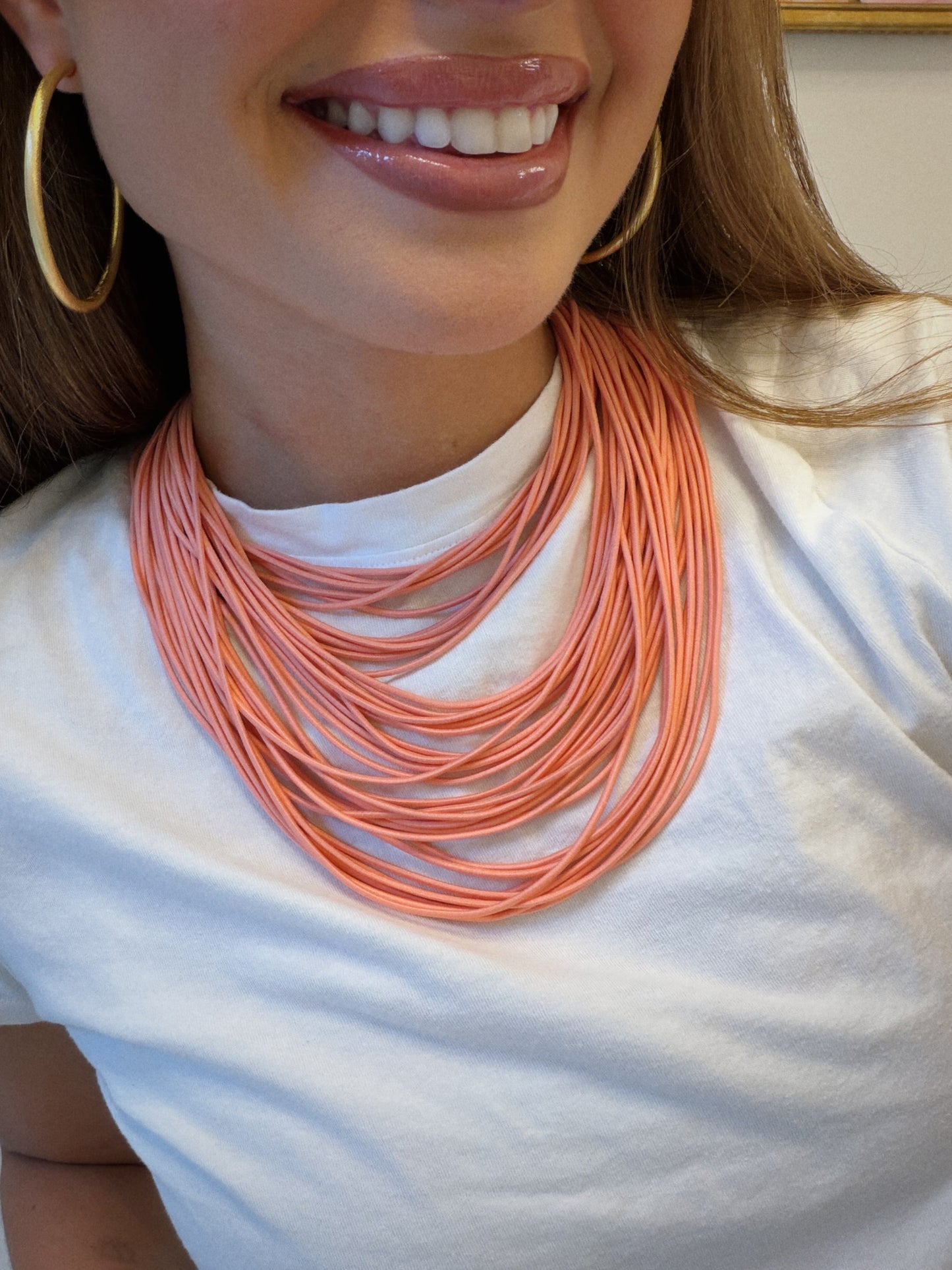 Cord Necklace - Pink