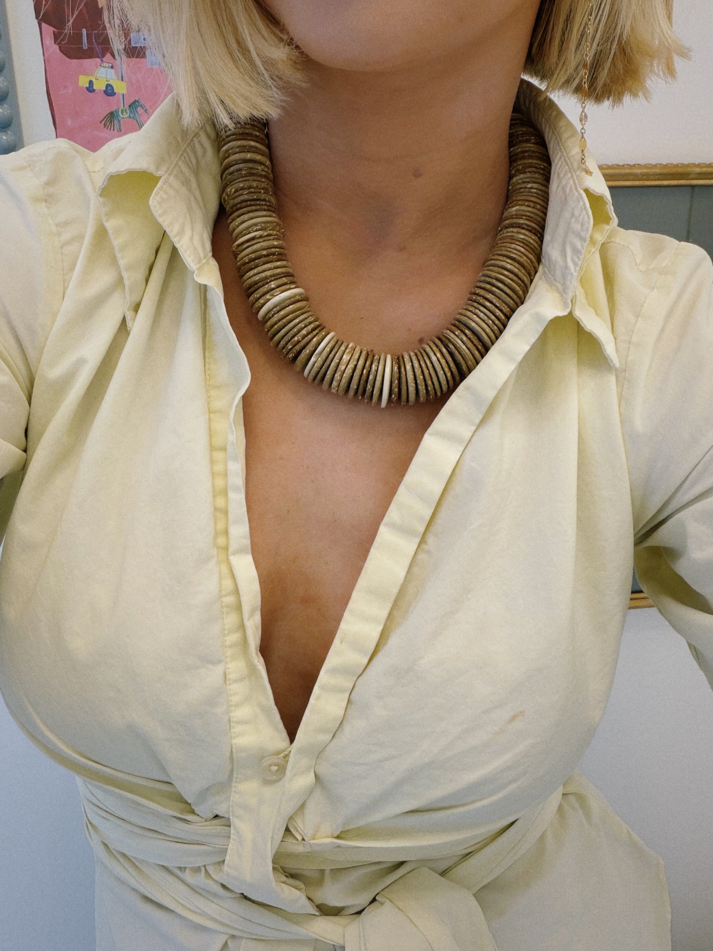 Wooden Necklace - Brown