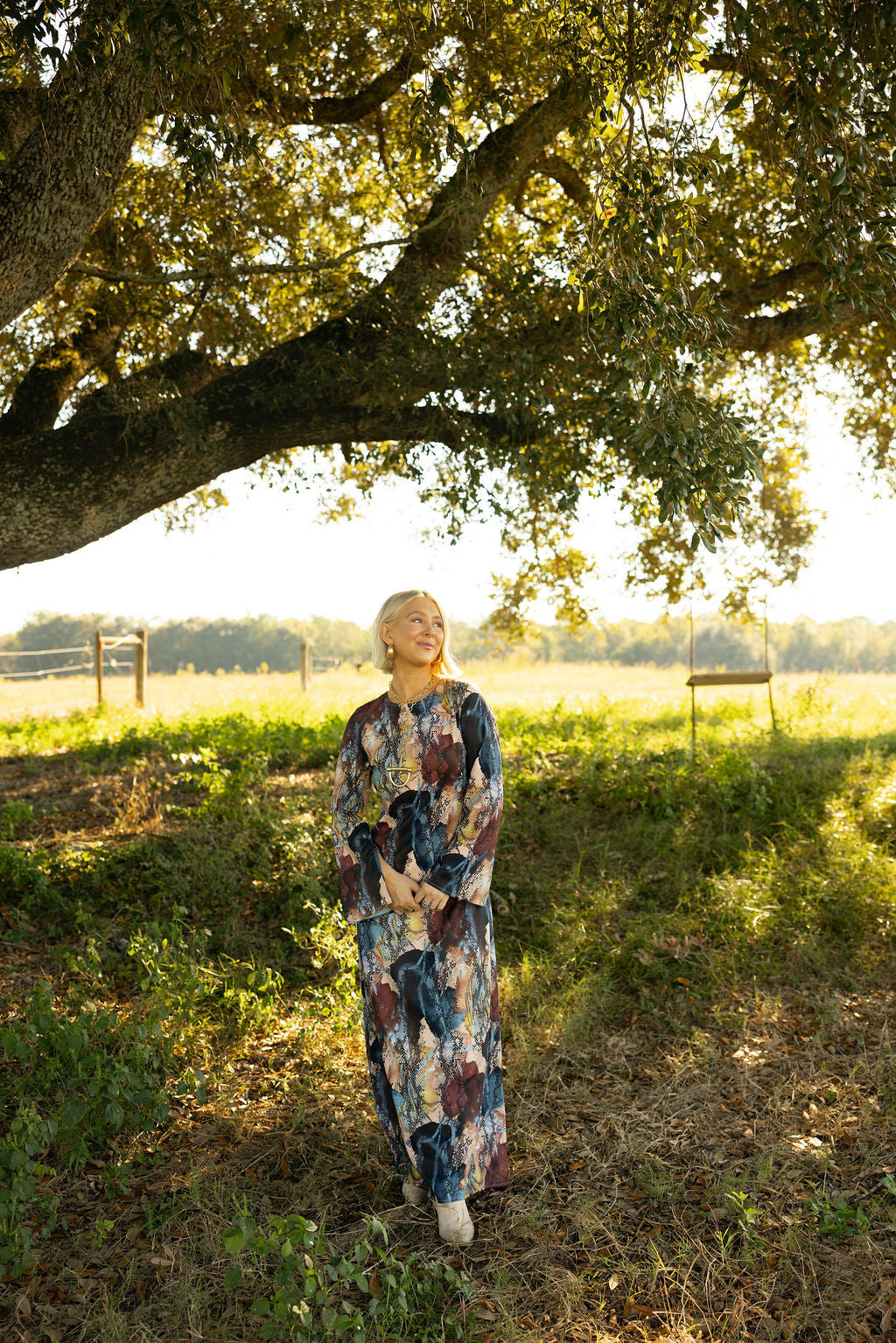 Snakeskin Maxi Dress