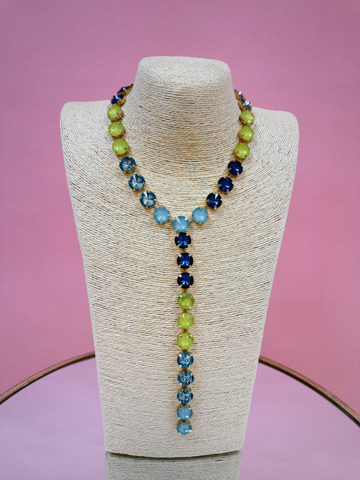 Multi Color Layer Necklace - Blue