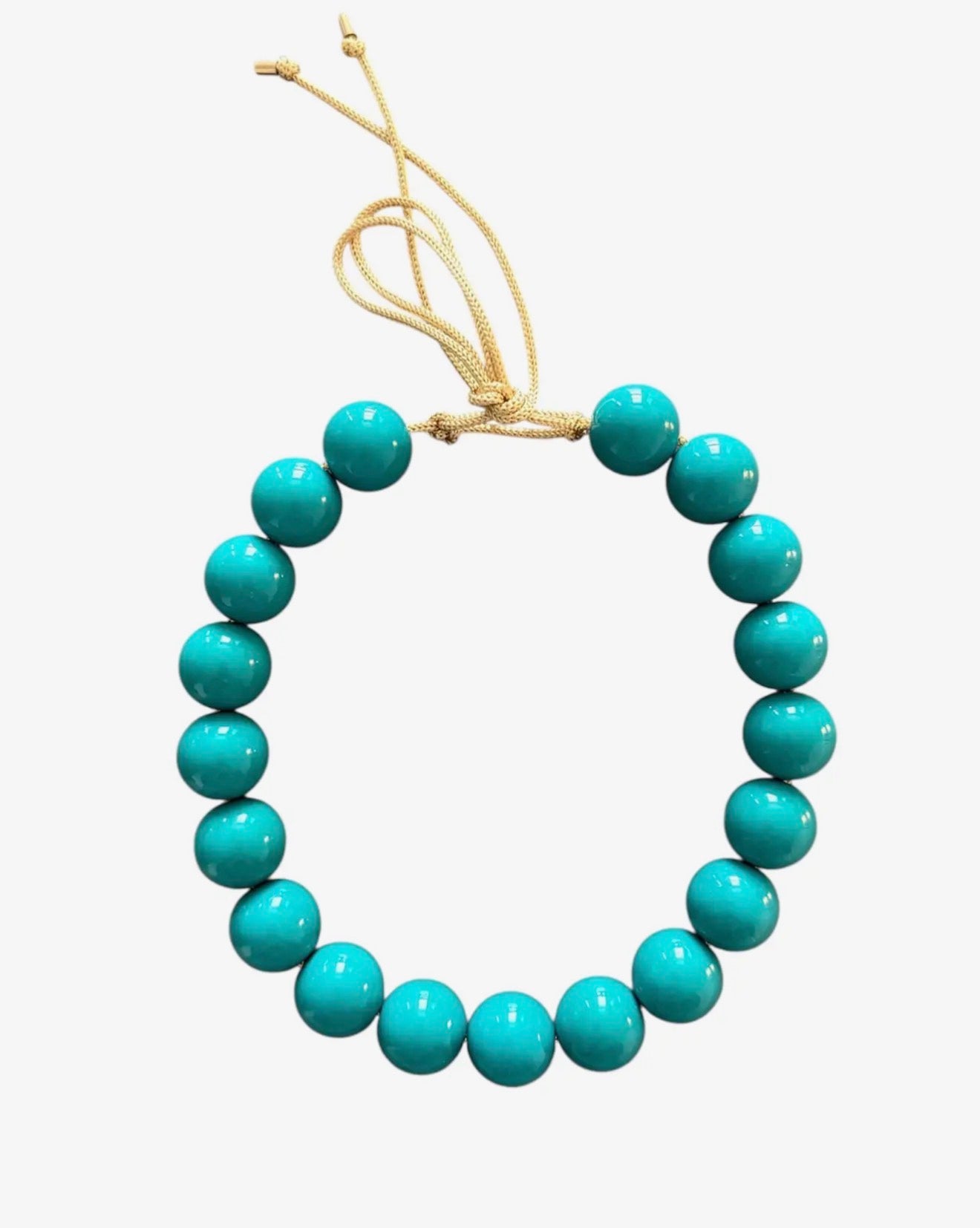 Chunky Beaded Necklace - Teal