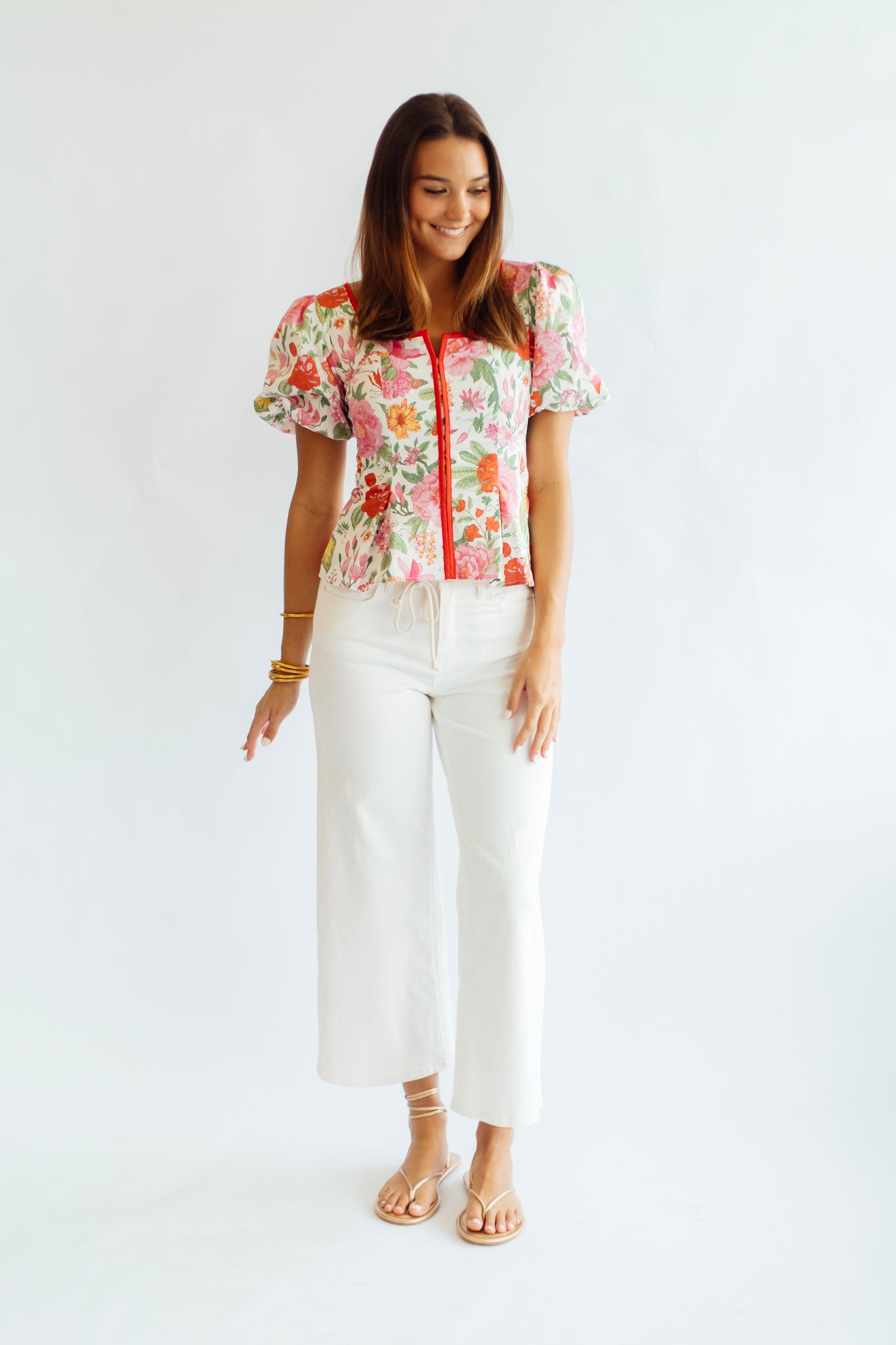 English Garden Peplum Top