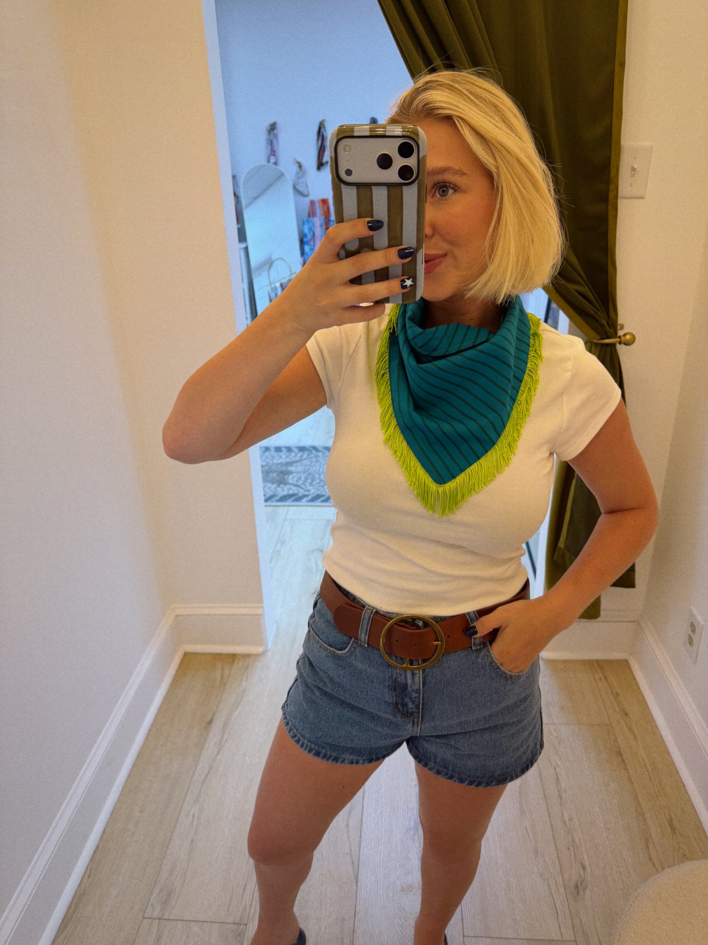 Lime Light Fringe Scarf
