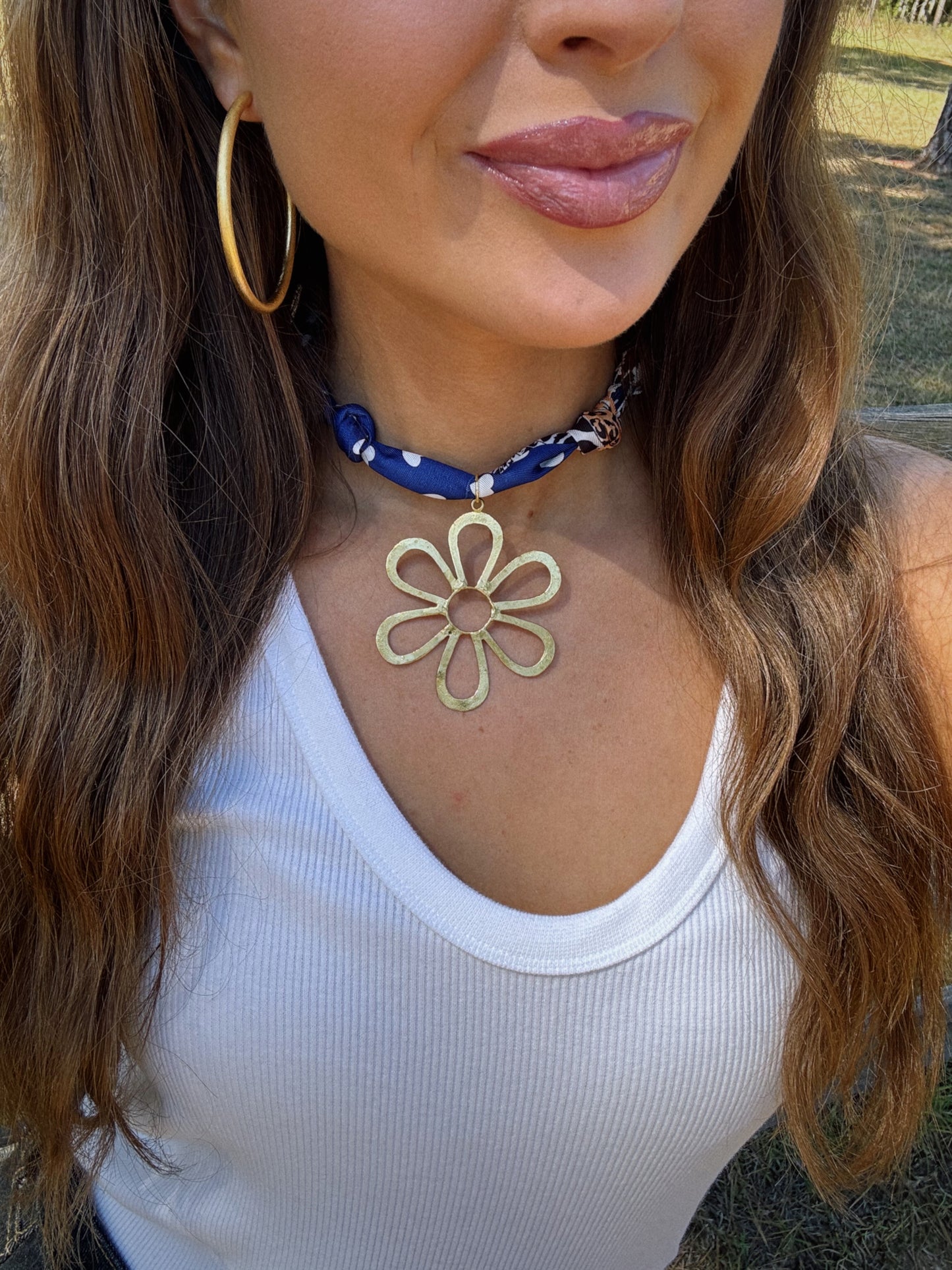 Bloom Into It Scarf Necklace
