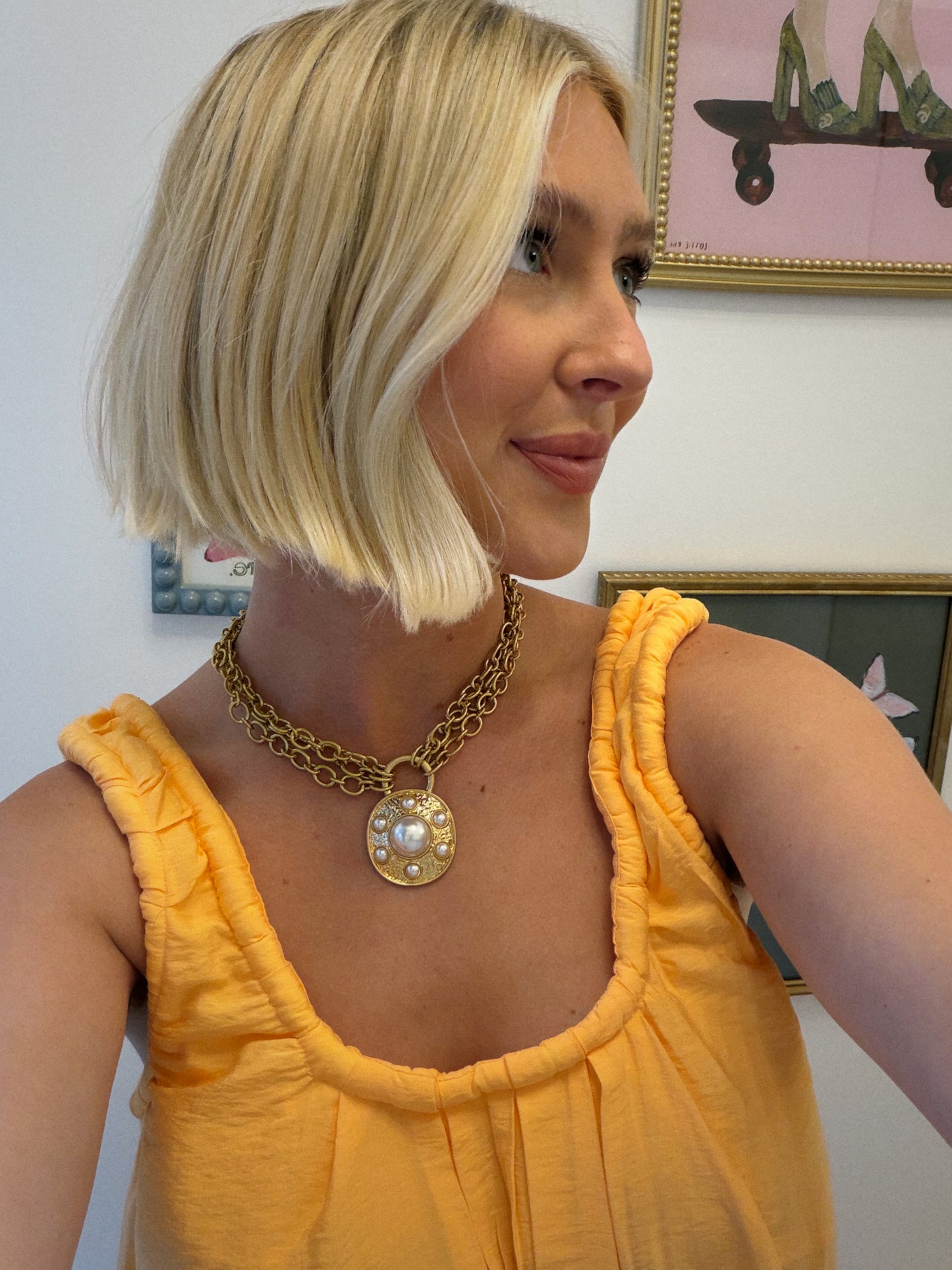 The Pearl Emblem Necklace