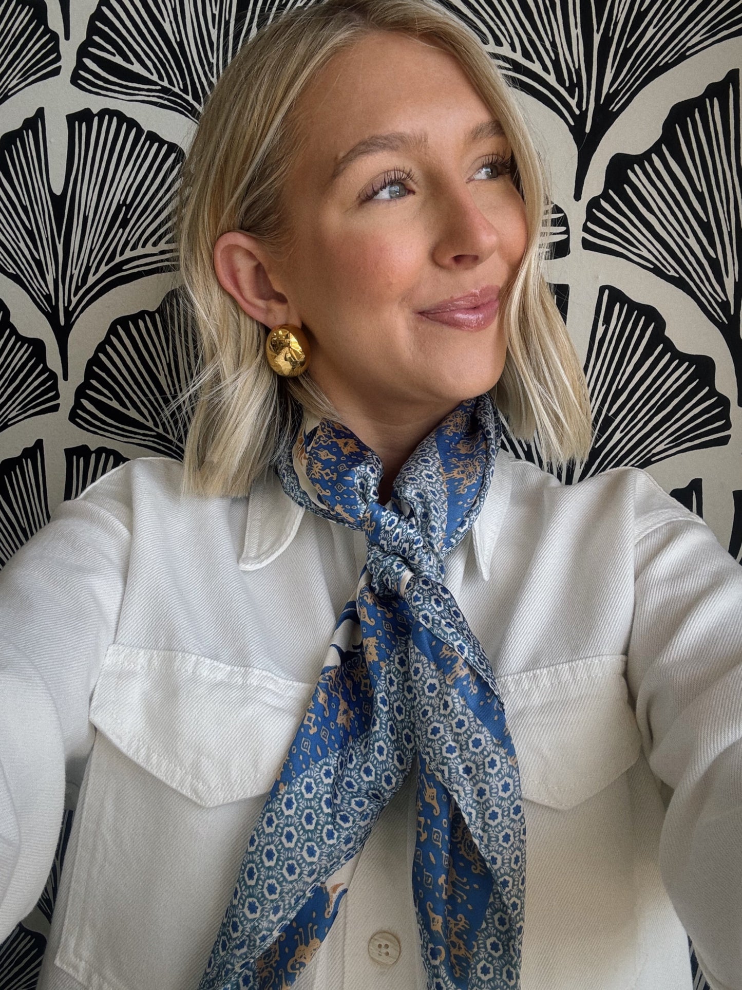 Vine Border Floral Bandana