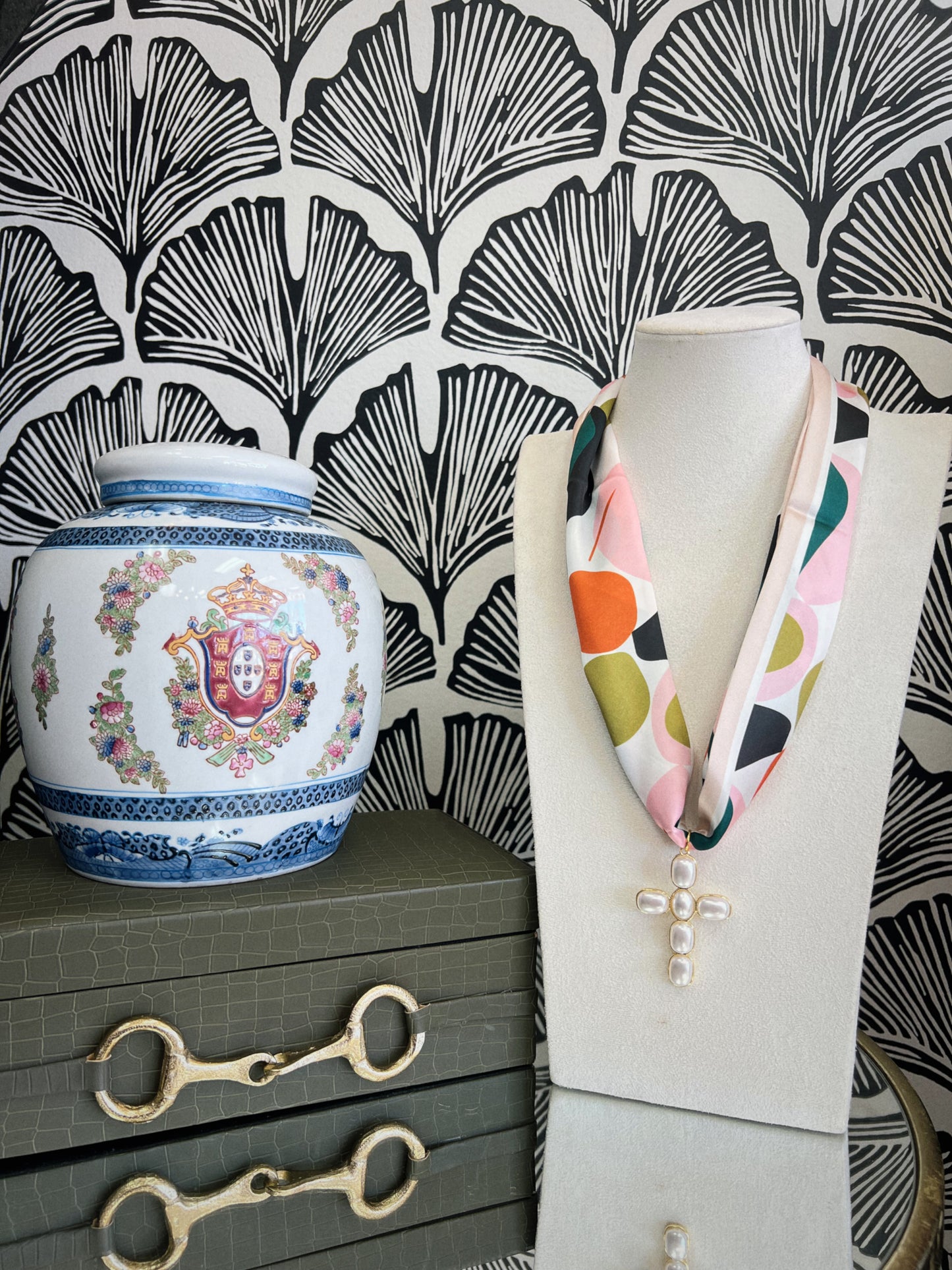 Pattern Ways Scarf Necklace