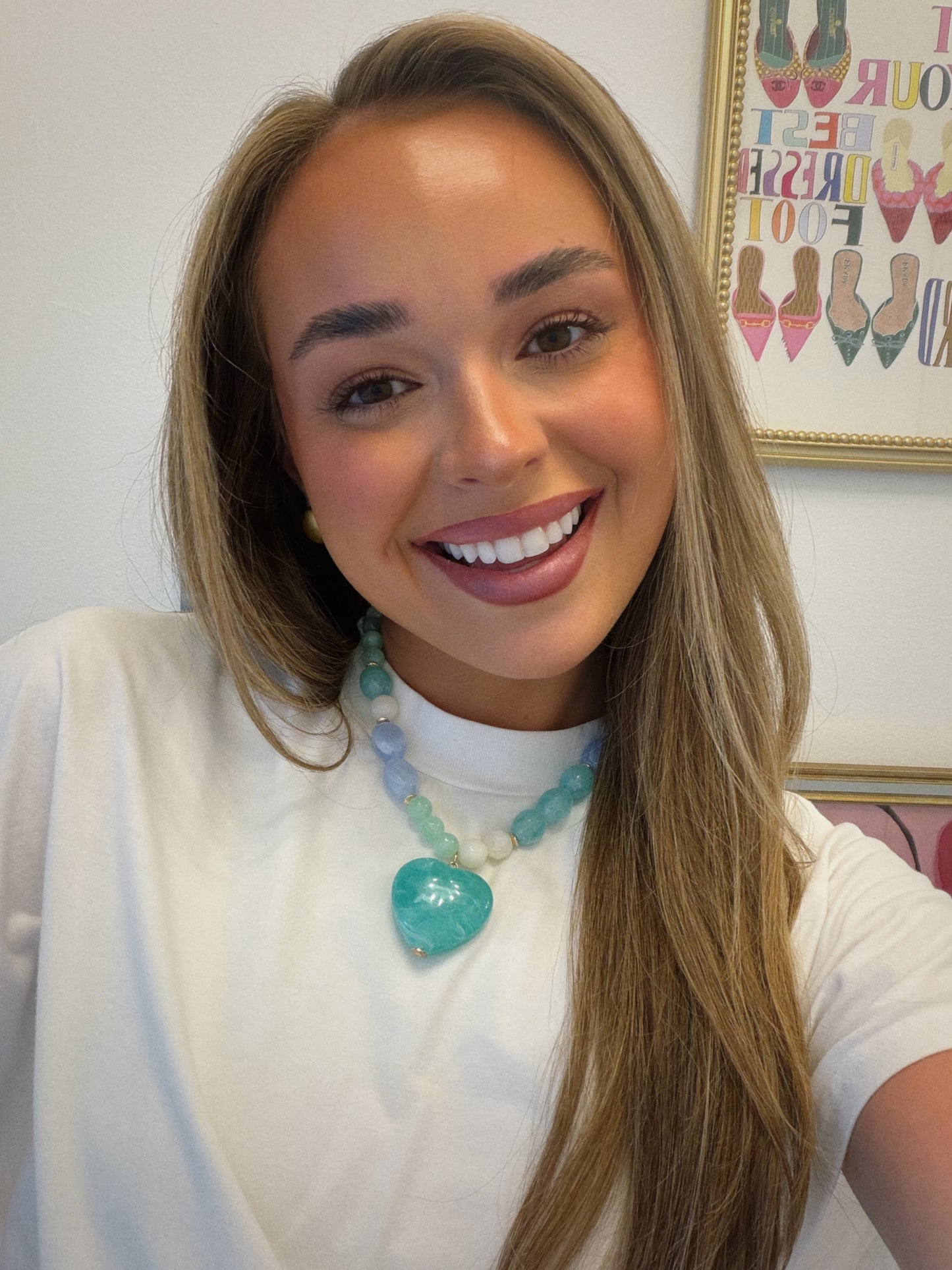 Blue Heart Necklace