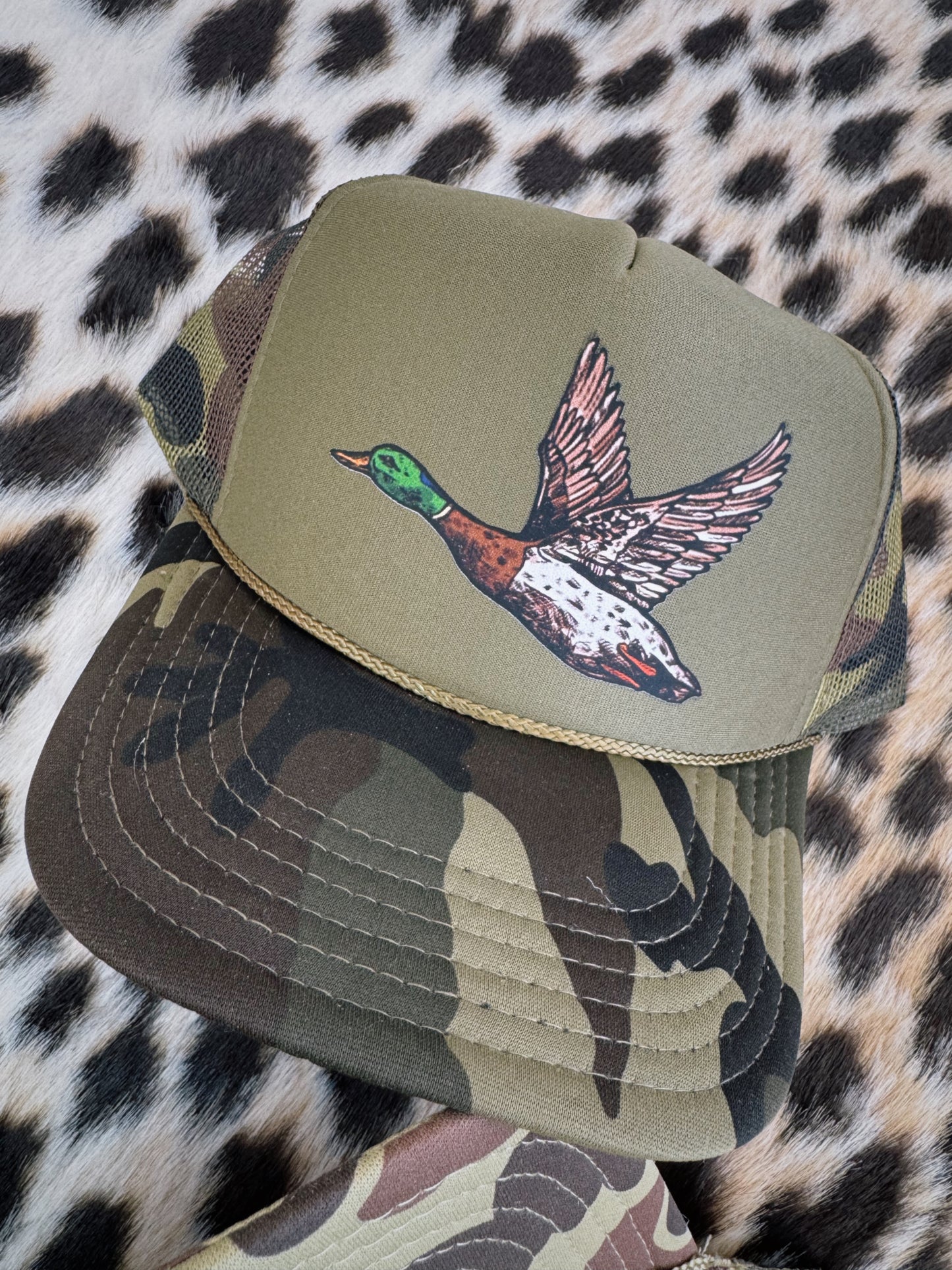 Duck Camo Hat - Dark Green