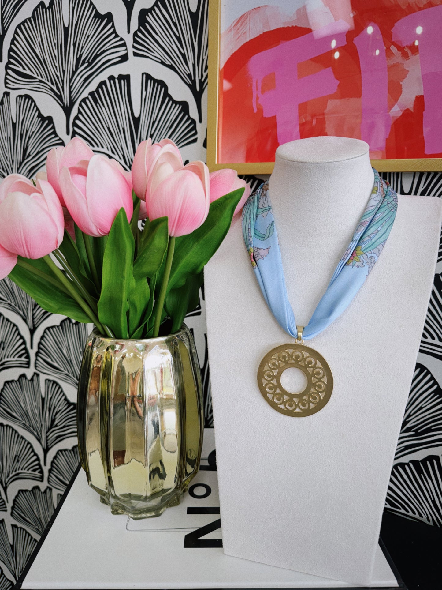 Lovely Tiger Scarf Necklace