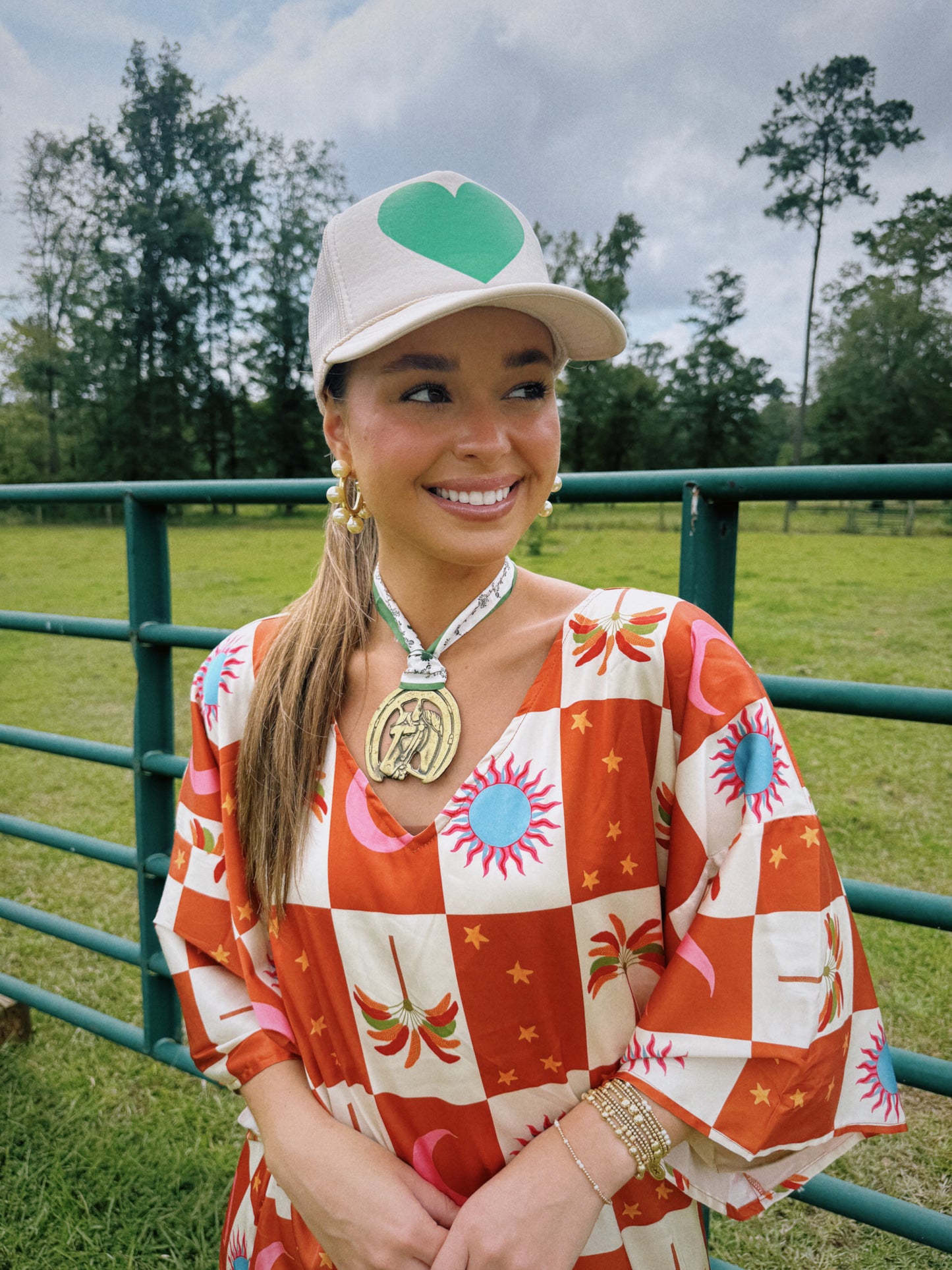 Cowgirl Cutie Vintage Pendant Scarf Necklace