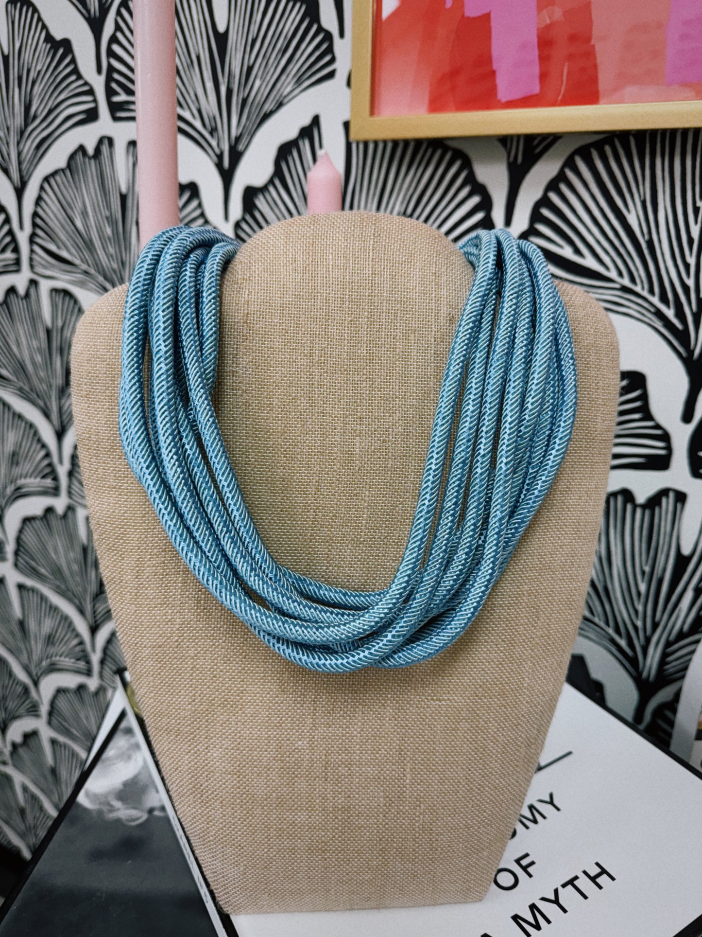 Wild As Her Rope Necklace - Dusty Blue