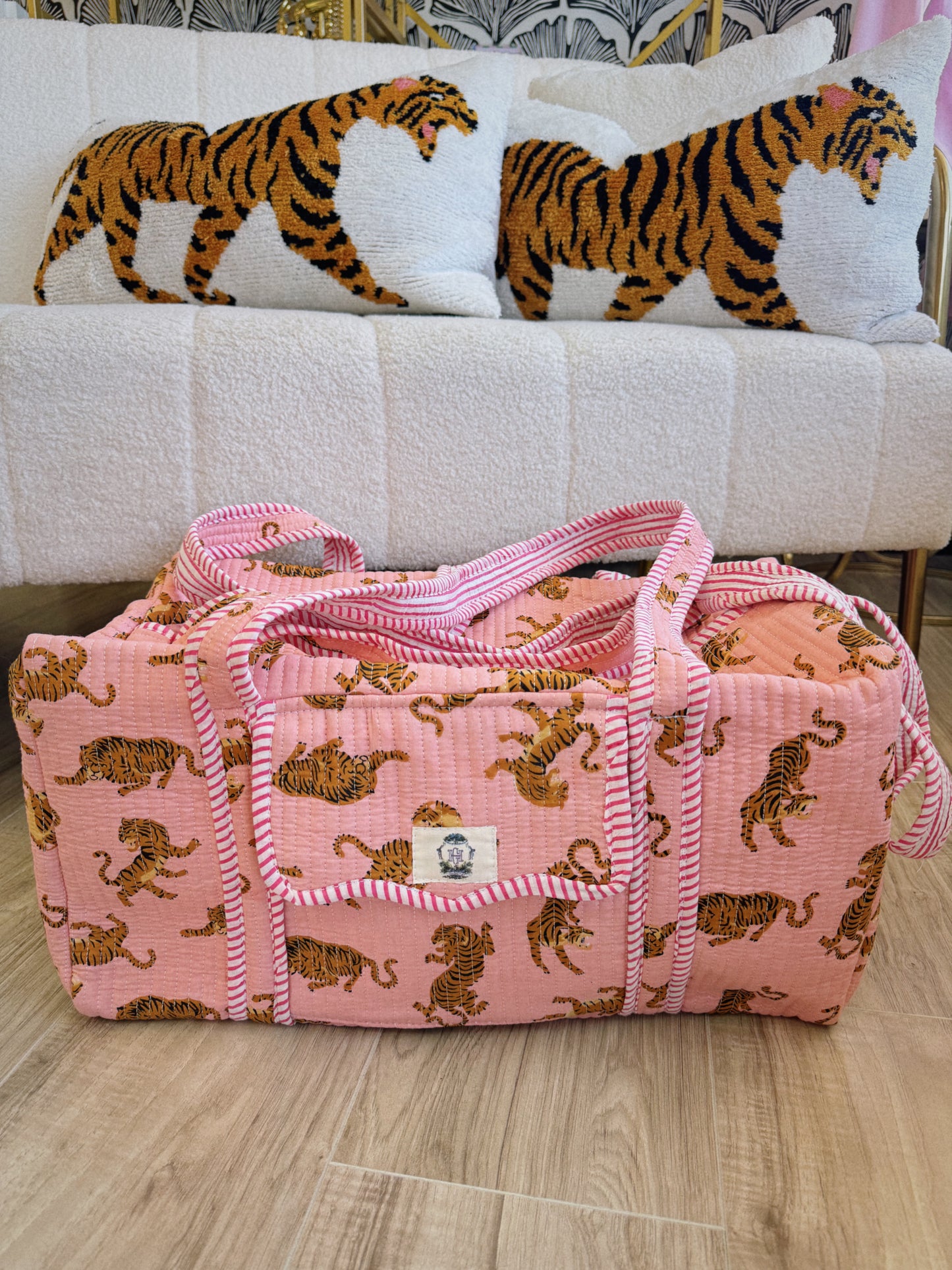 Tiger Duffel Bag - Light Pink
