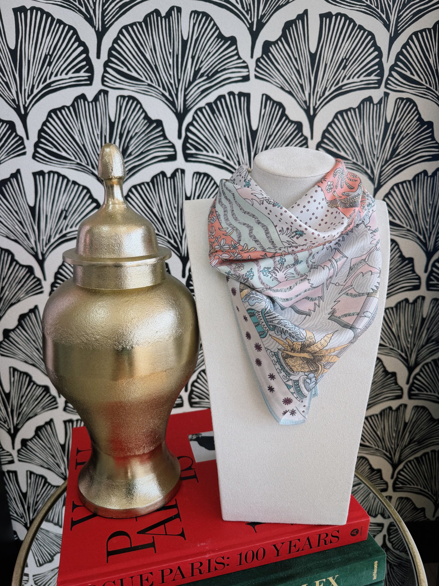 Silky Satin Sqaure Scarf - Light Blue