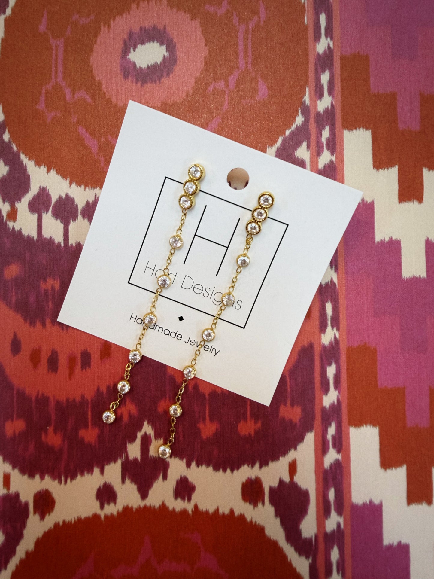 Skinny Diamond Dangle Earrings