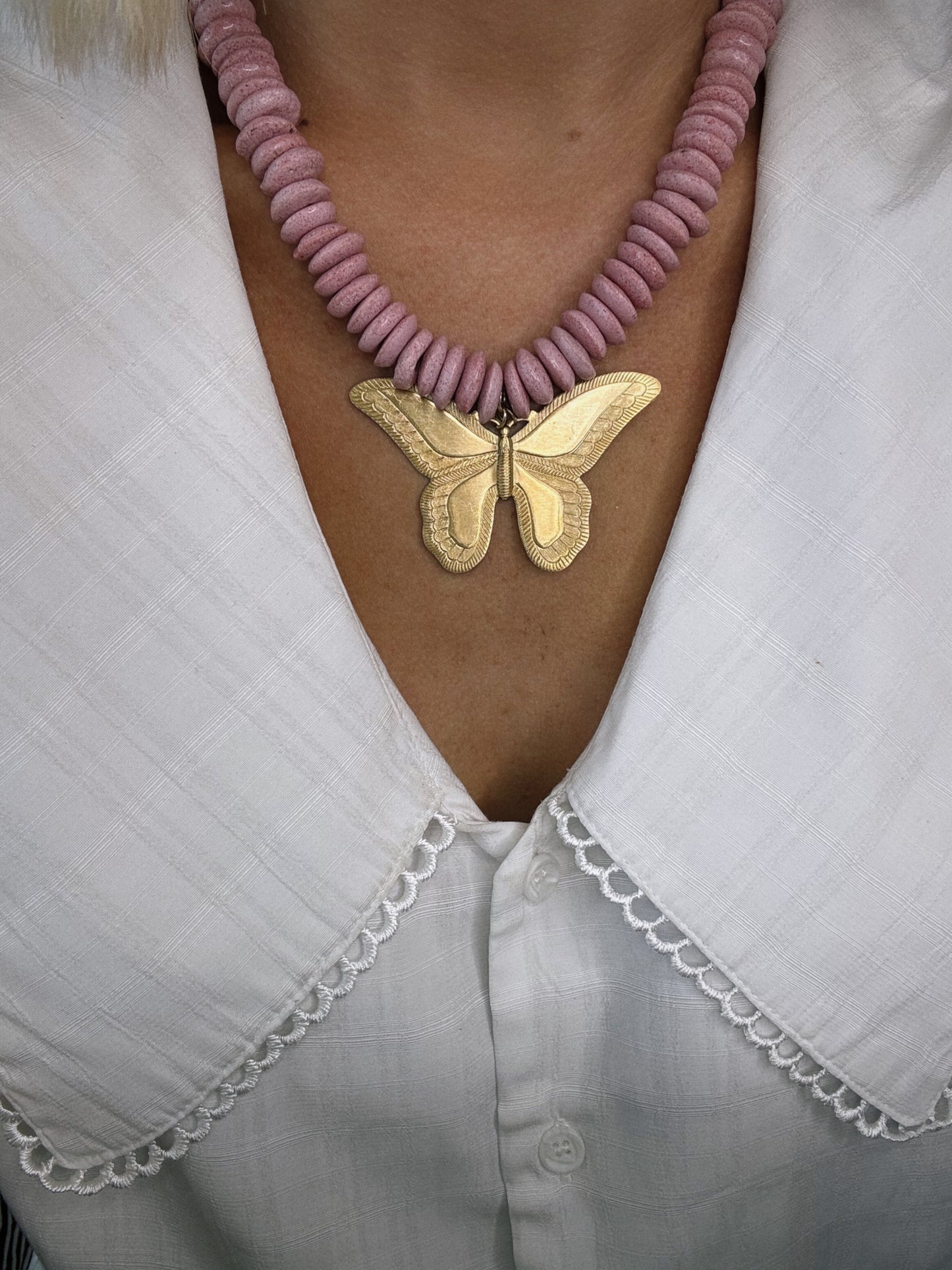 Wings of Grace Necklace - Pink