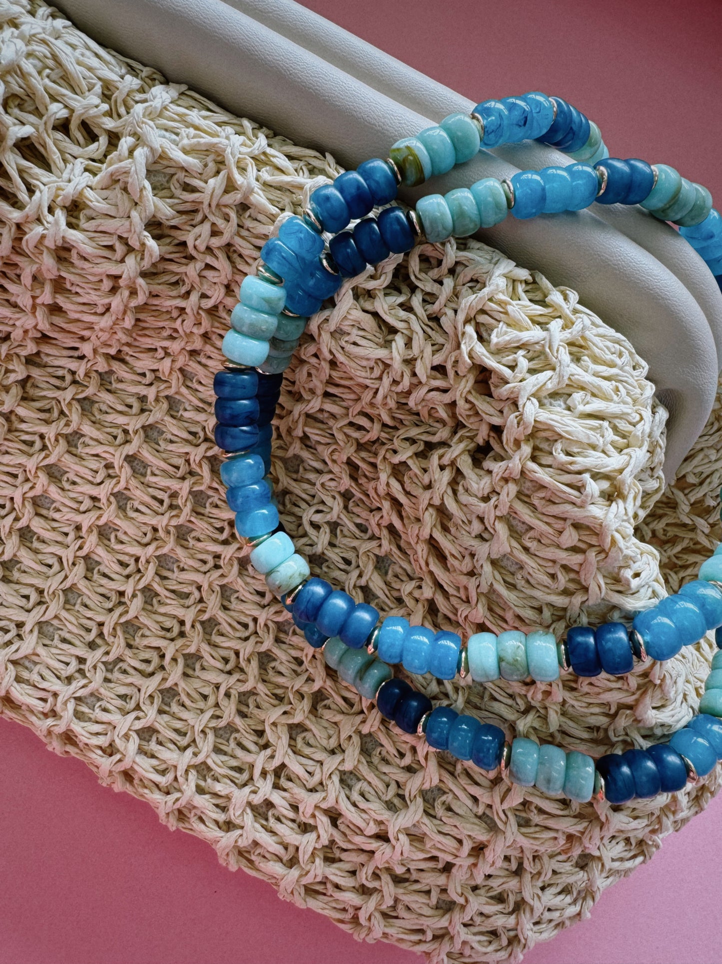 Beaded Girl Necklace - Blue
