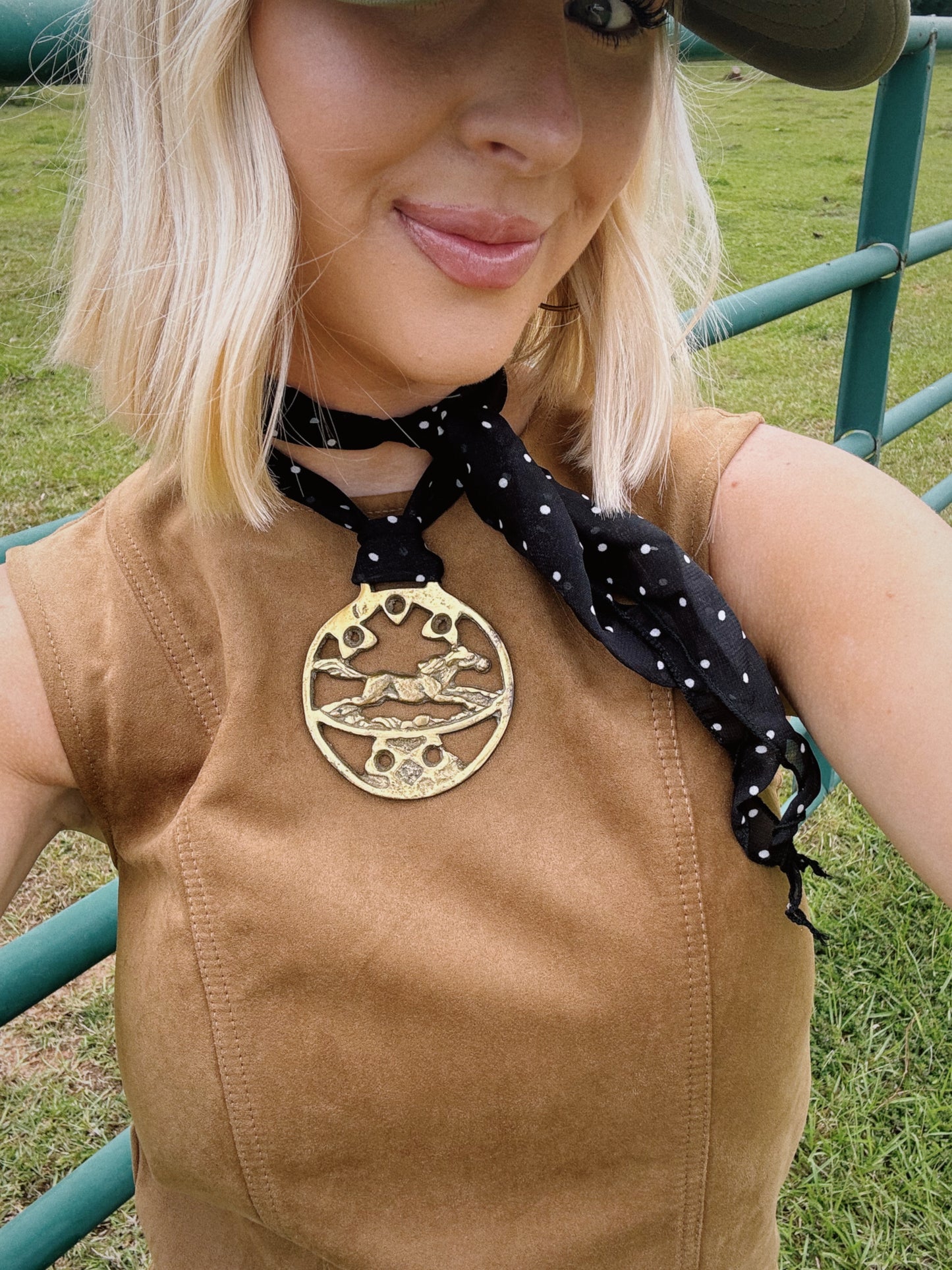Rodeo Relic Vintage Pendant Scarf Necklace