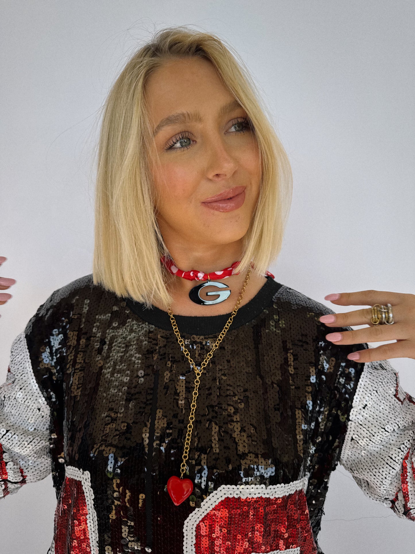 Polka Dot GA Lover Scarf Necklace