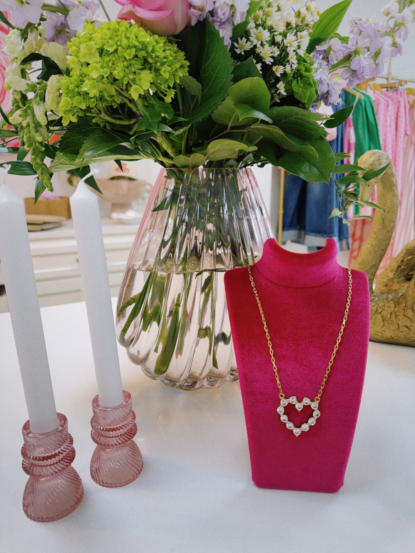 Large Diamond Heart Necklace