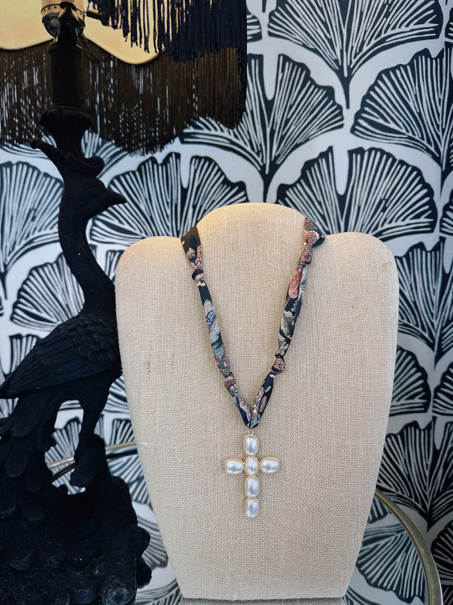 Moon Mist Scarf Necklace
