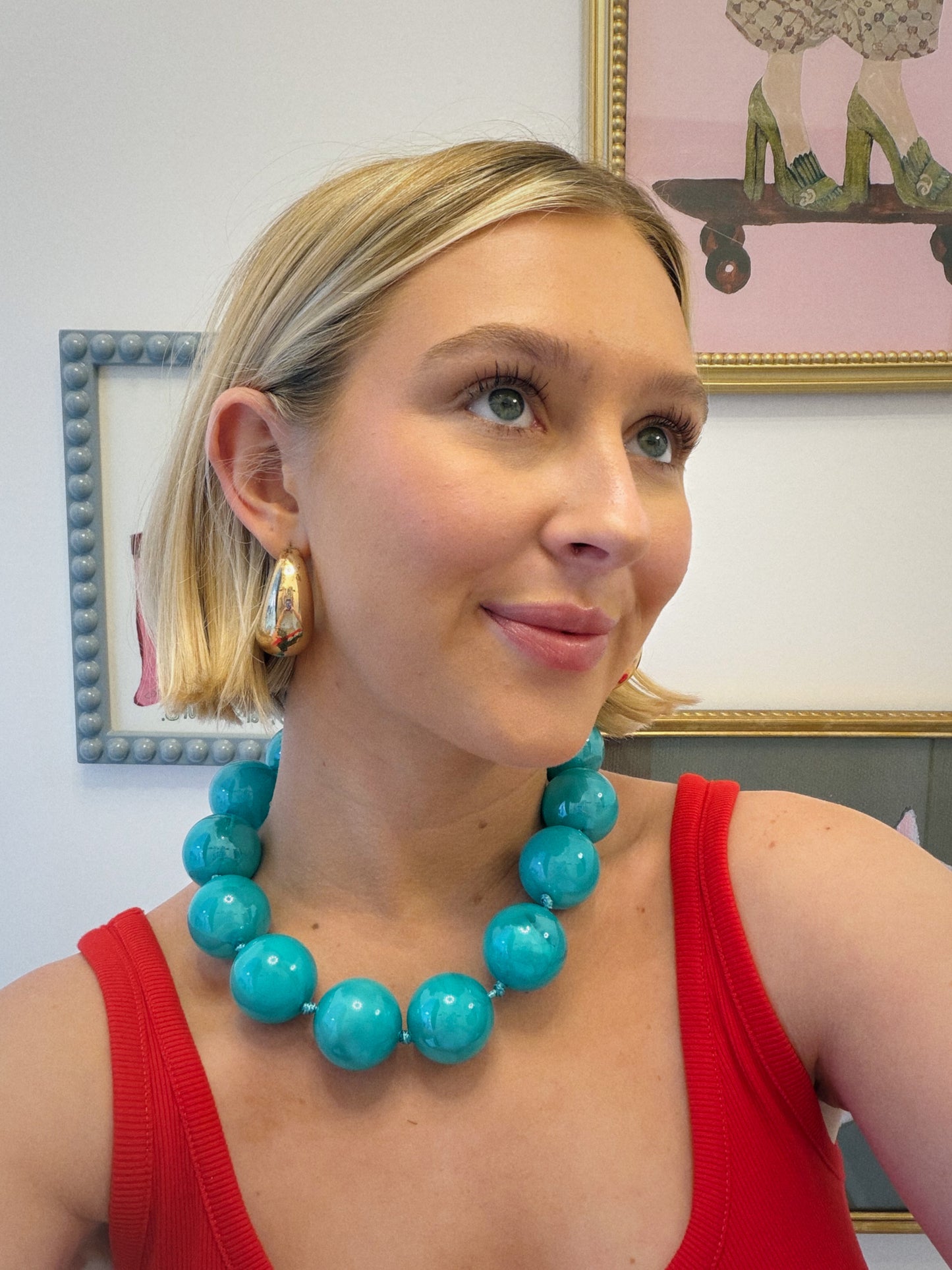 Sweet Ball Necklace - Blue