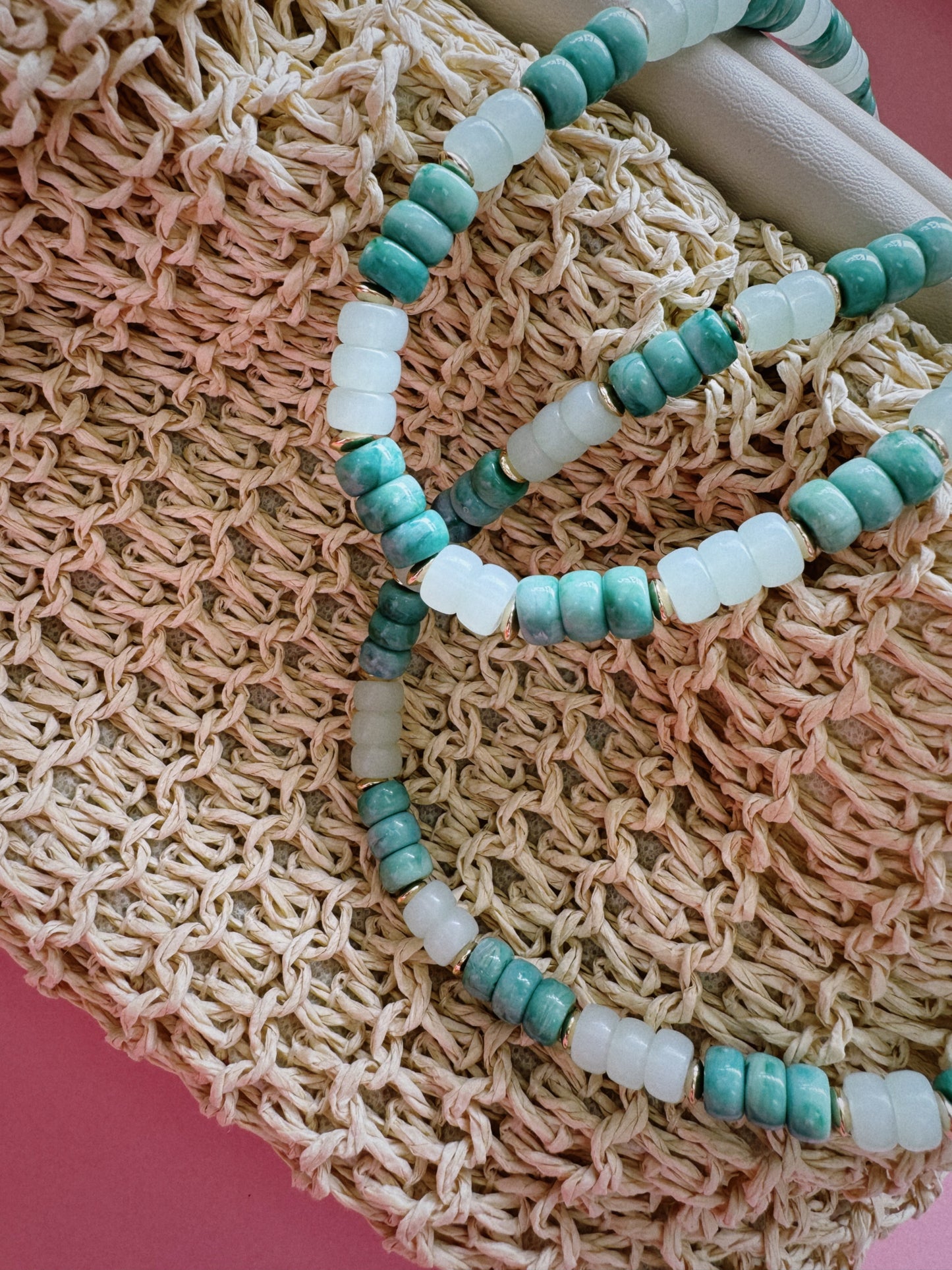 Beaded Girl Necklace - Green