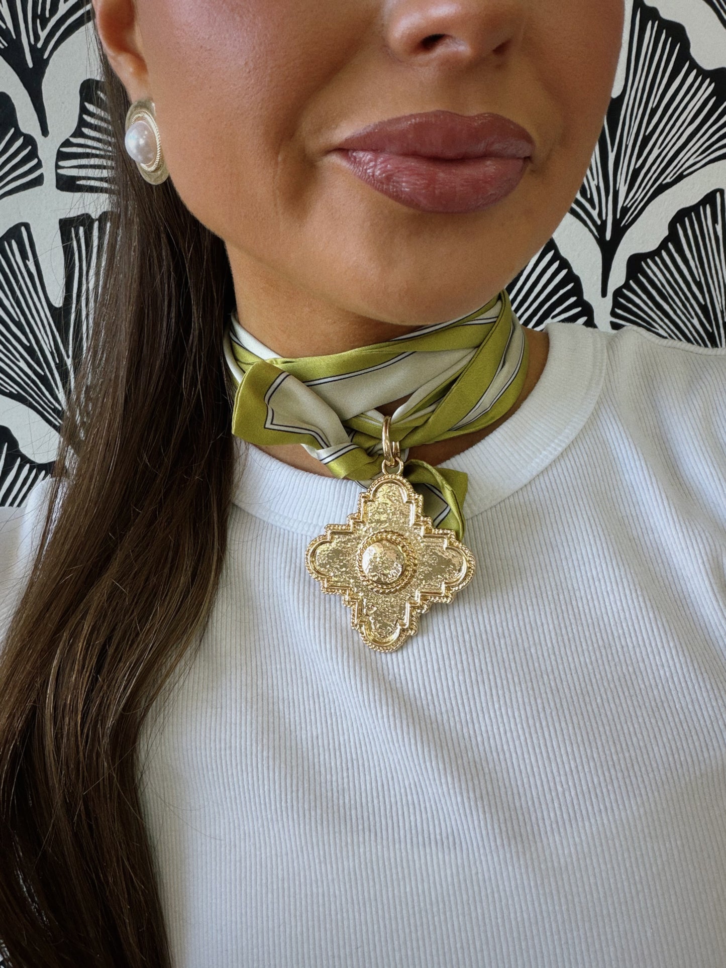 Golden Garden Scarf Necklace