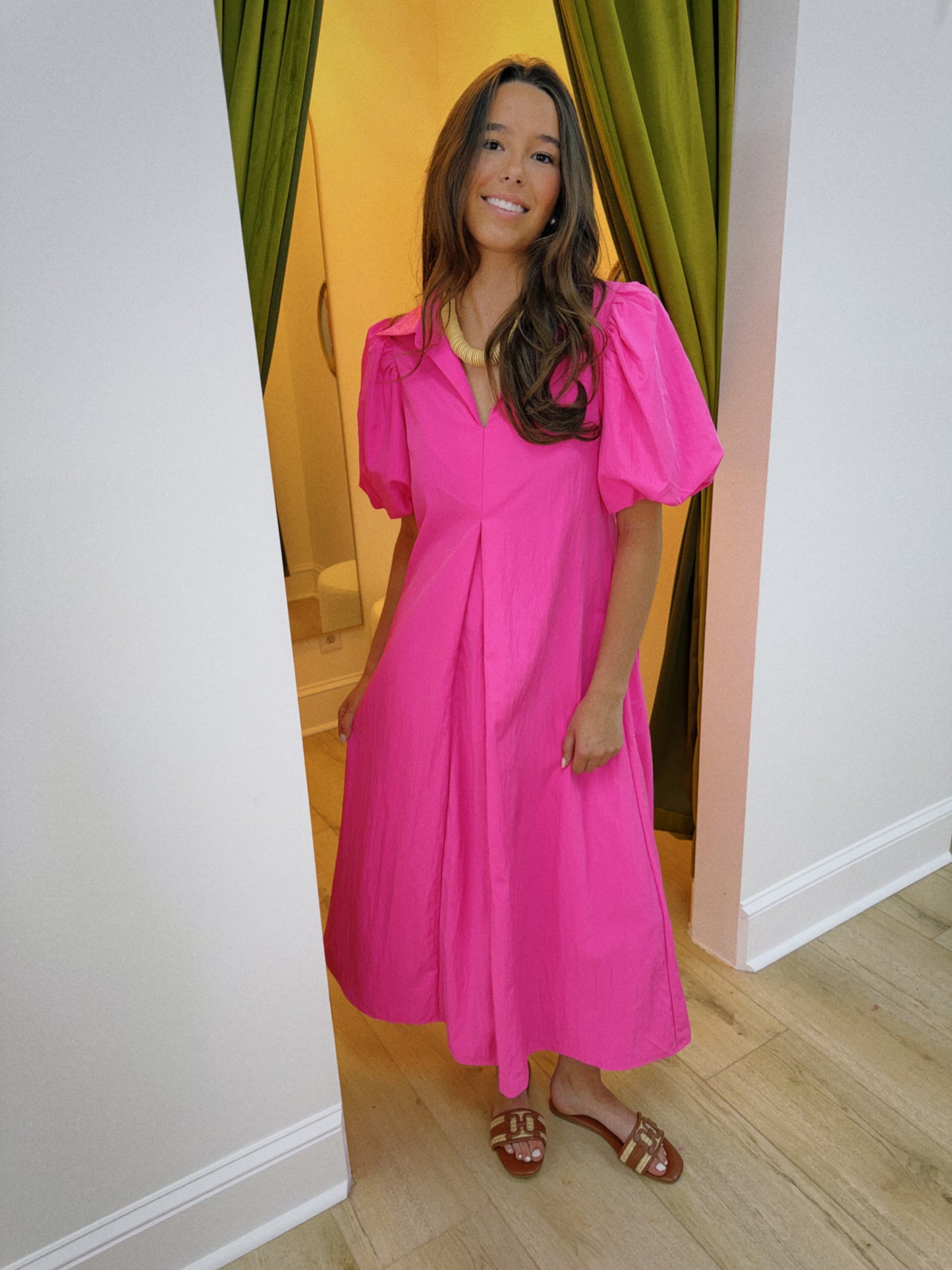 The Marina Muse Dress - Hot Pink