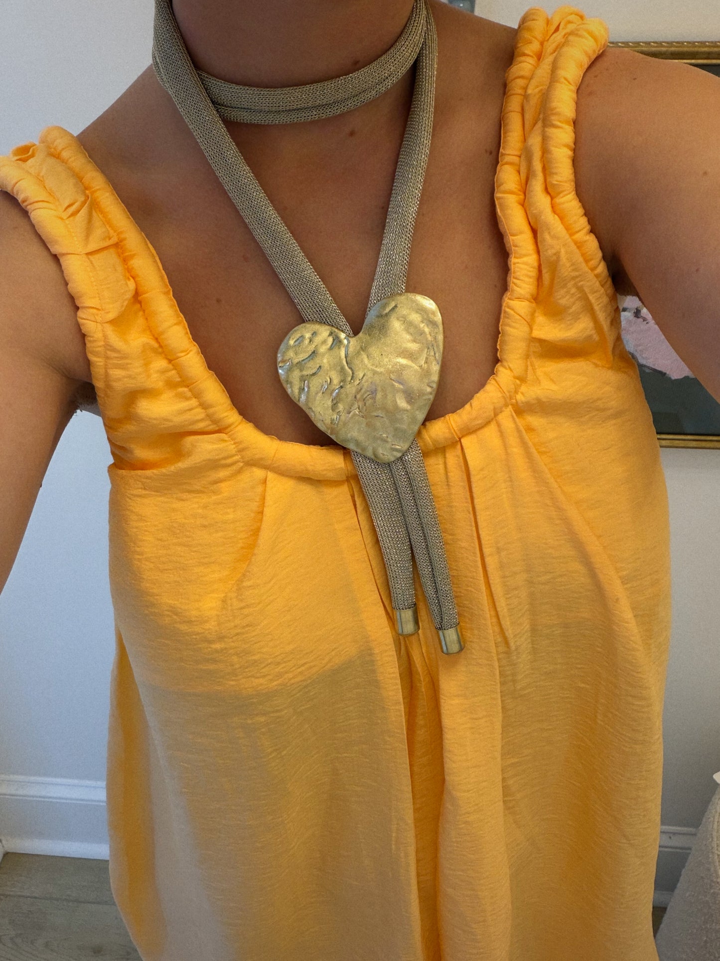 Hammered Heart Necklace