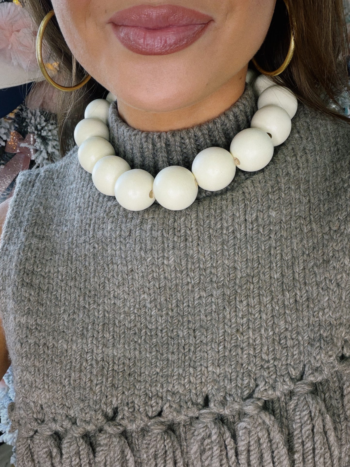 Cream Grace Necklace