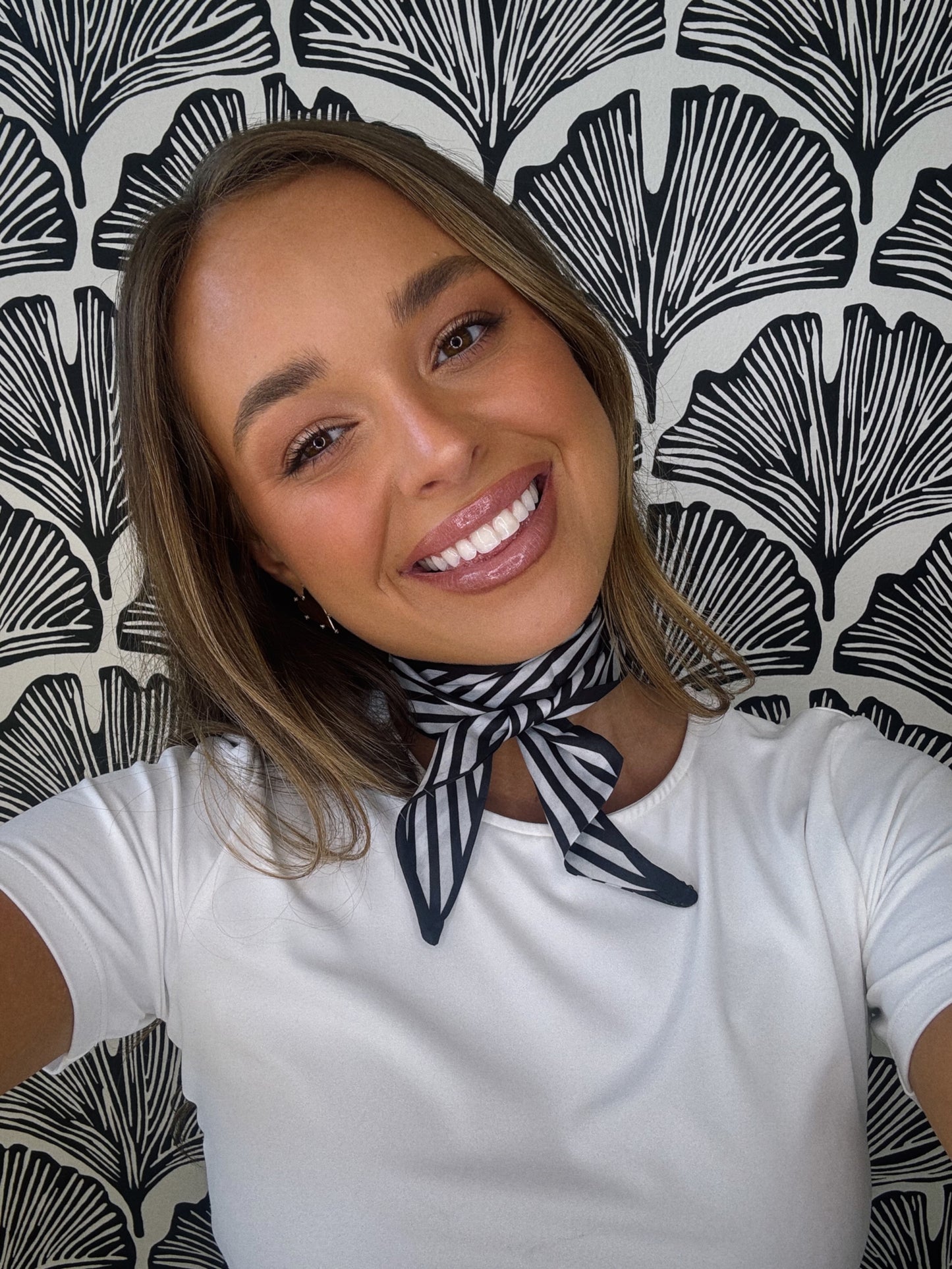 Black Stripe Scarf