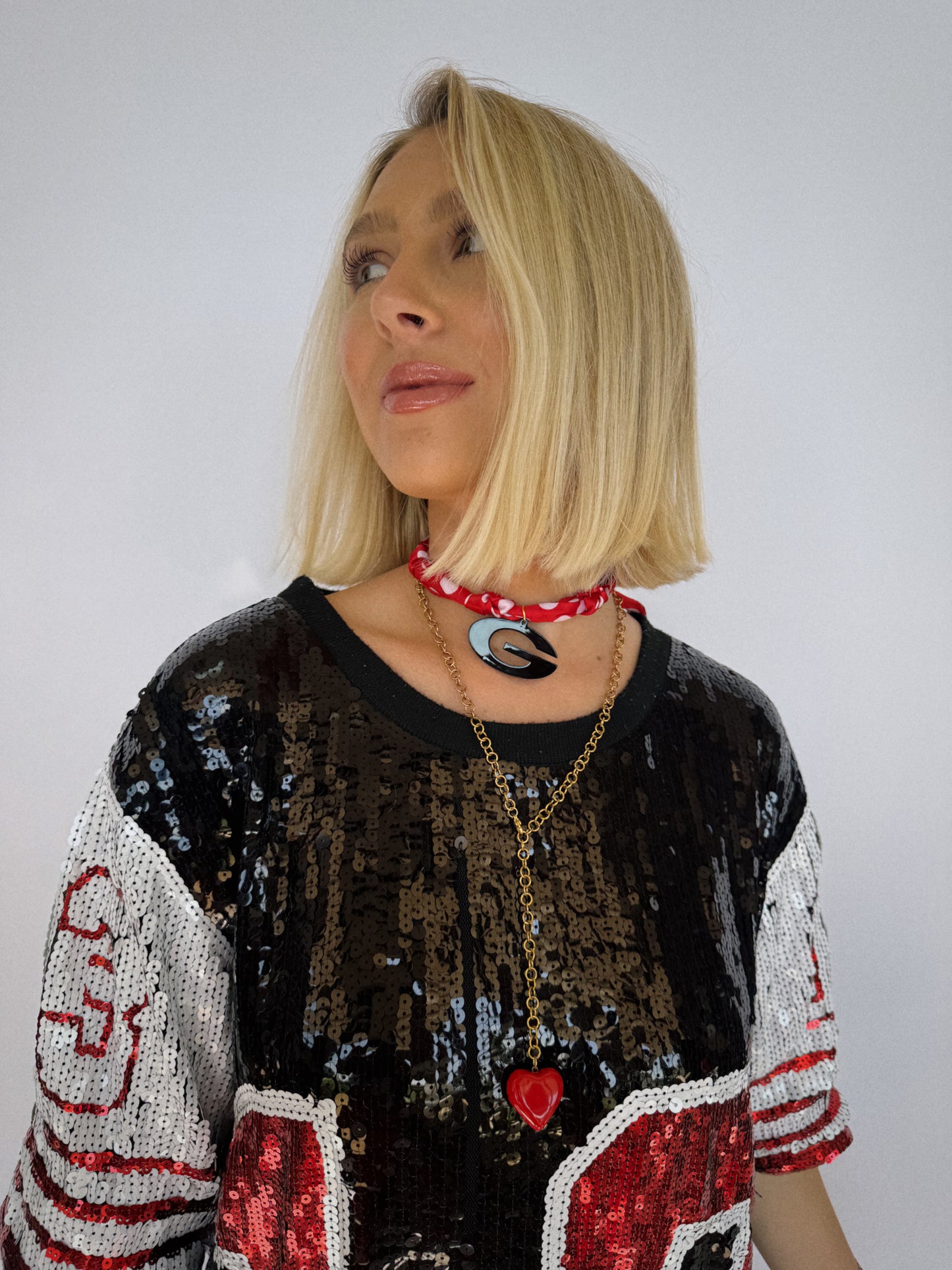 Polka Dot GA Lover Scarf Necklace