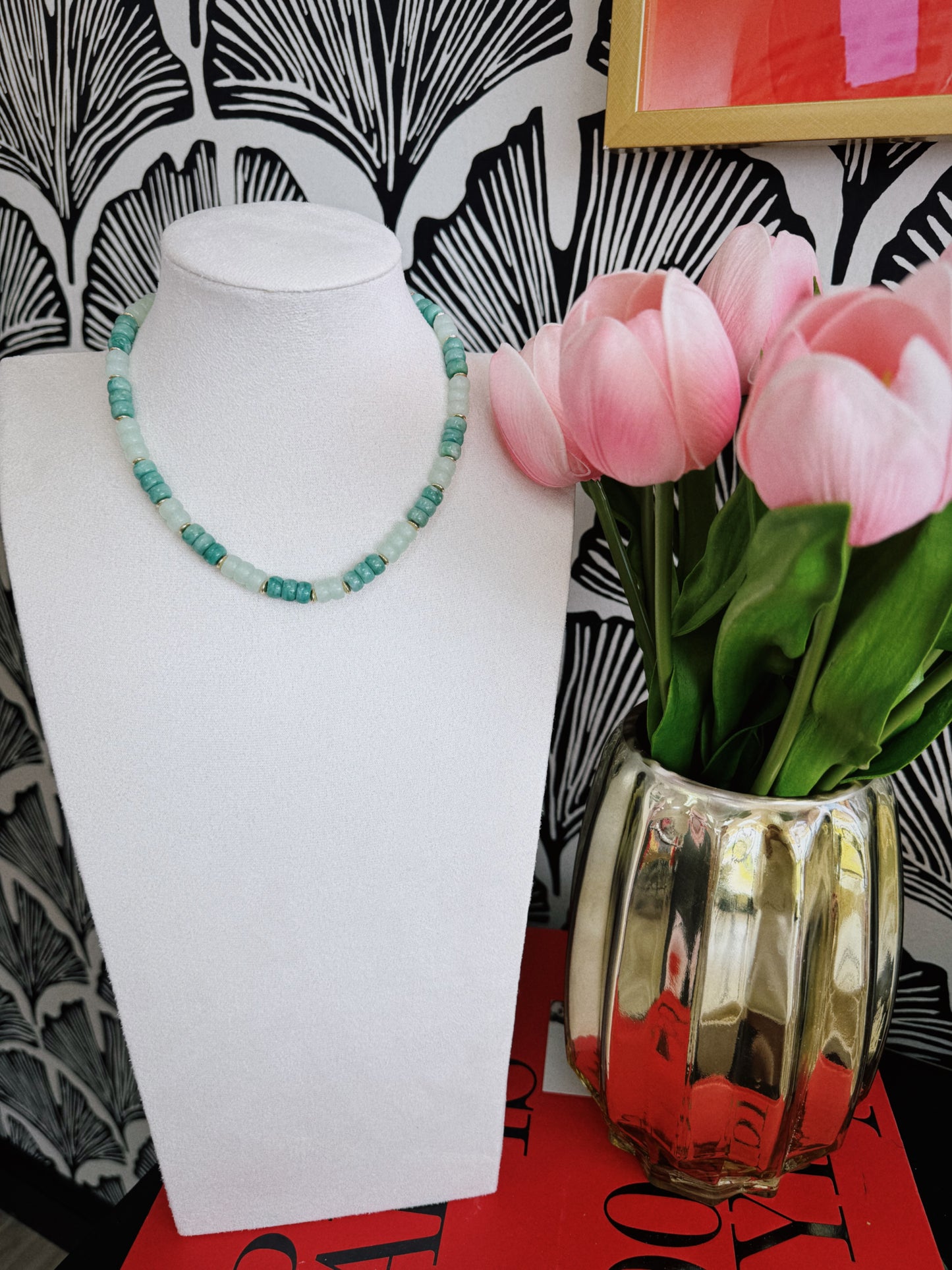 Beaded Girl Necklace - Green