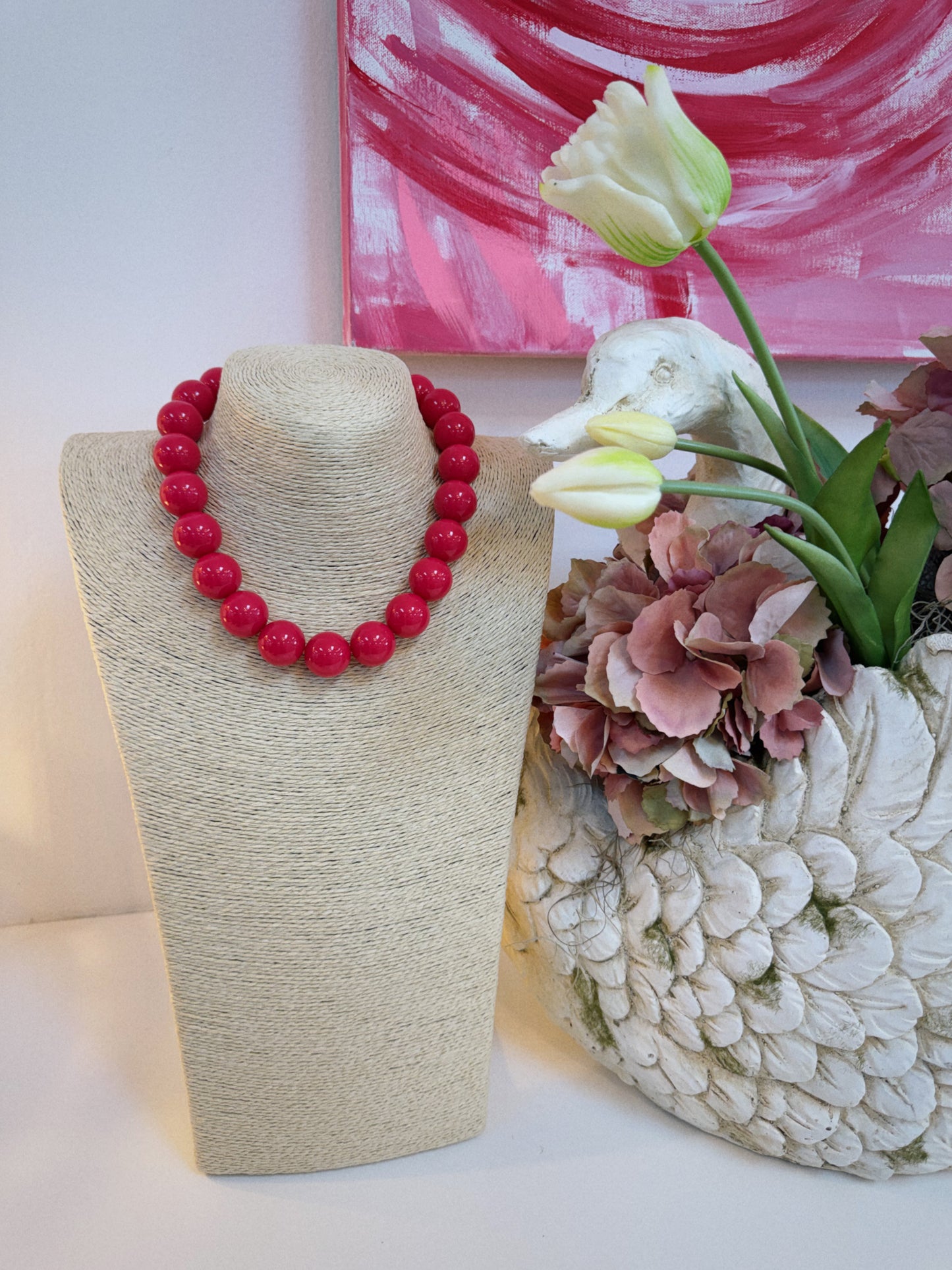 Big Attitude Necklace - Hot Pink